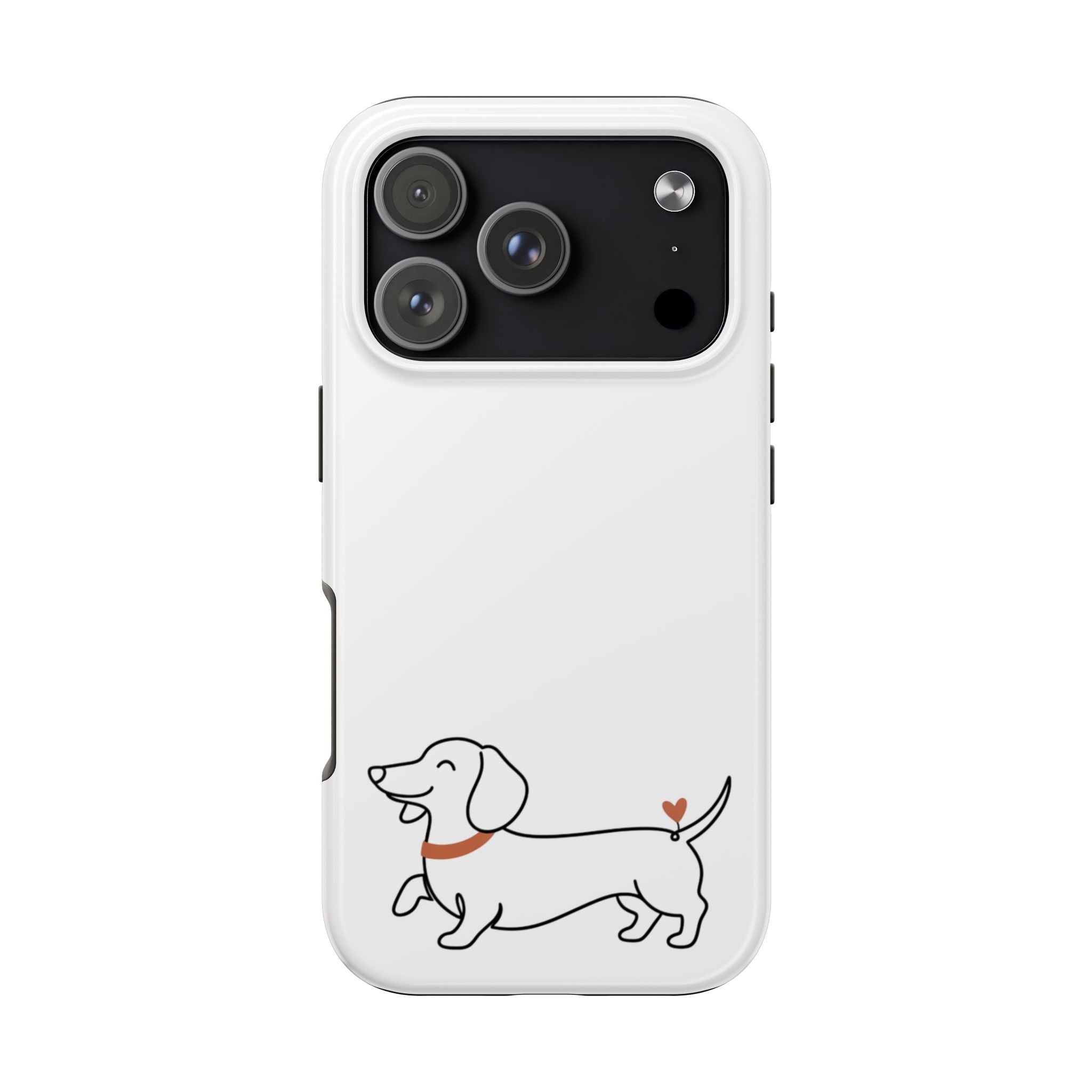 Dachshund Heart Tough Phone Case – Cute Wiener Dog Protective Phone Cover