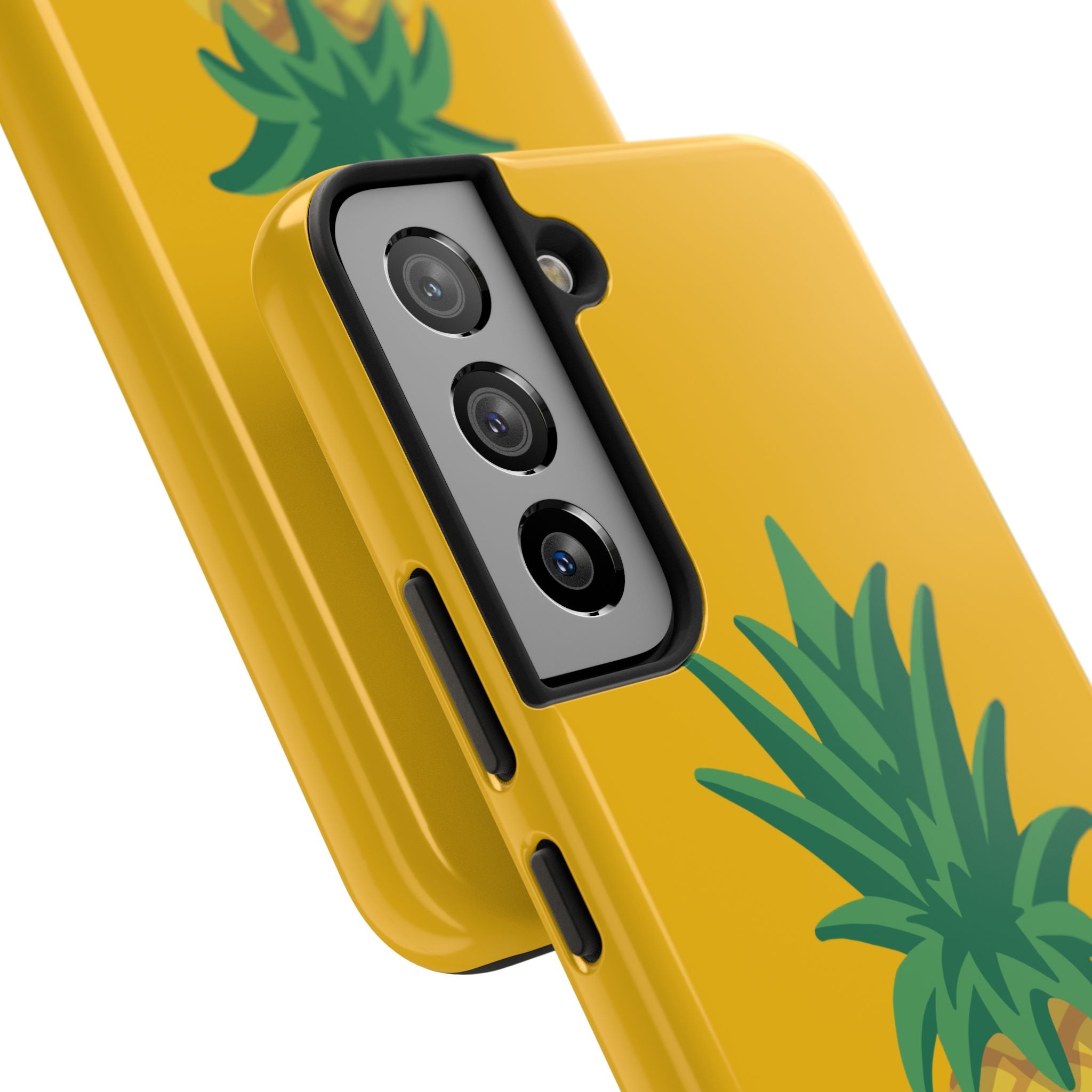 Pineapple Tough Phone Case — Bright Yellow Protective Phone Cover