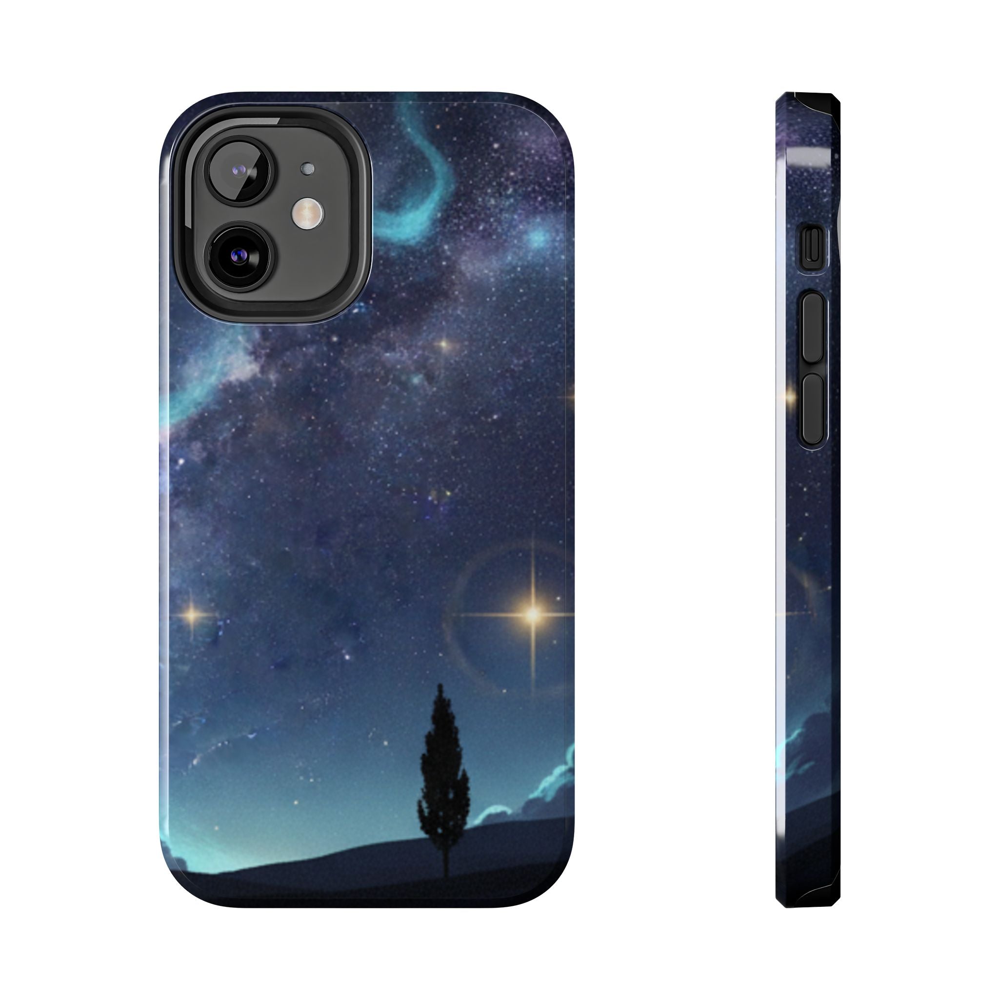 Galaxy Night Sky Tough Phone Case — Starry Landscape Protective Phone Cover