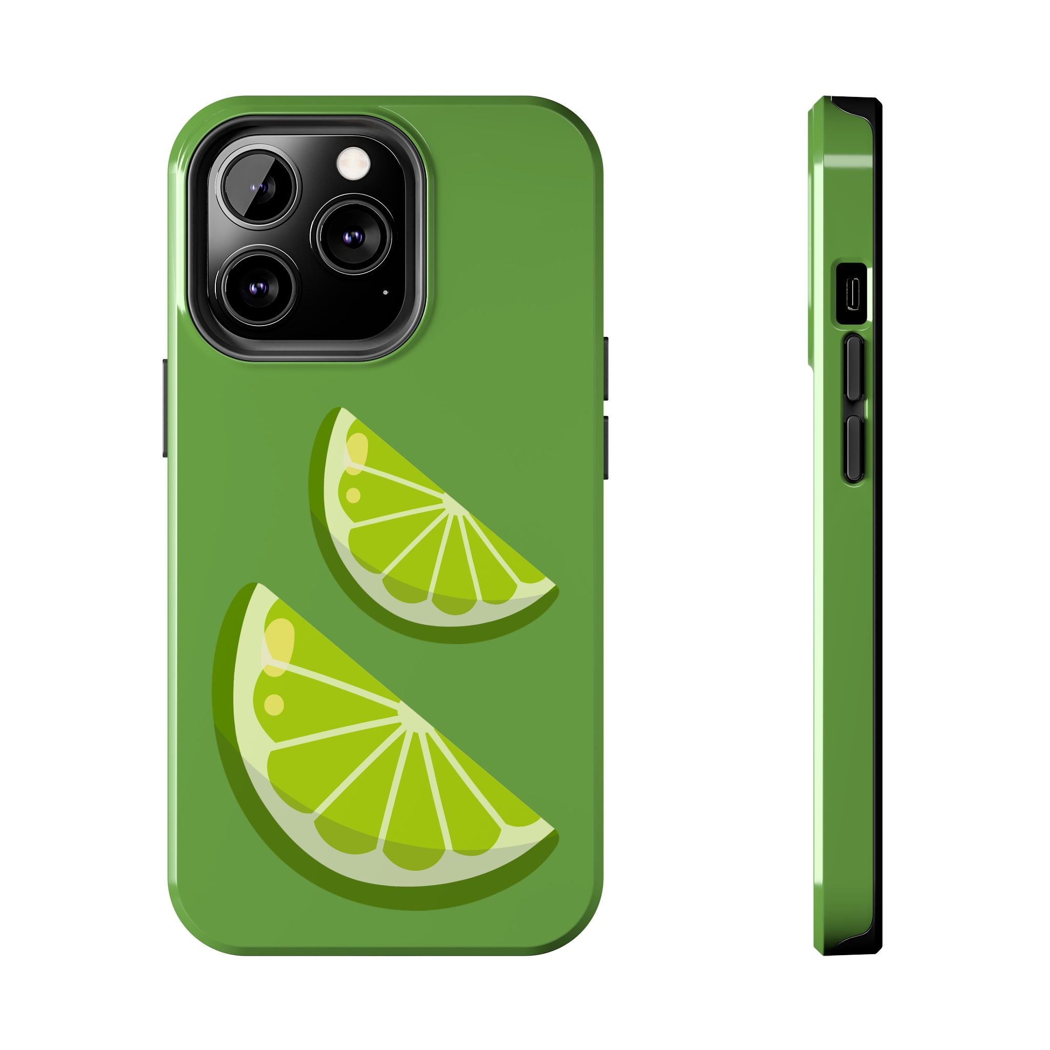 Lime Slice Tough Phone Case — Bright Green Citrus Protective Cover
