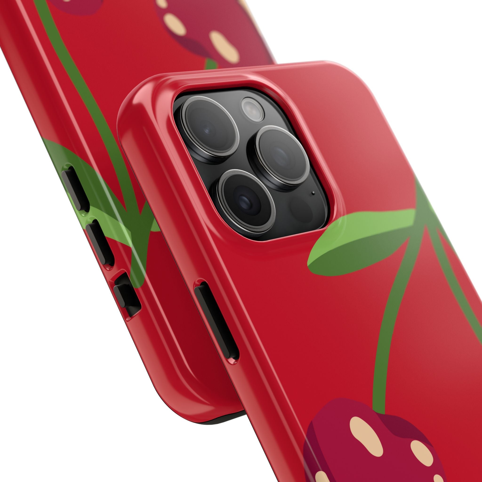Cherry Red Tough Phone Case — Cute Retro Fruit iPhone Case