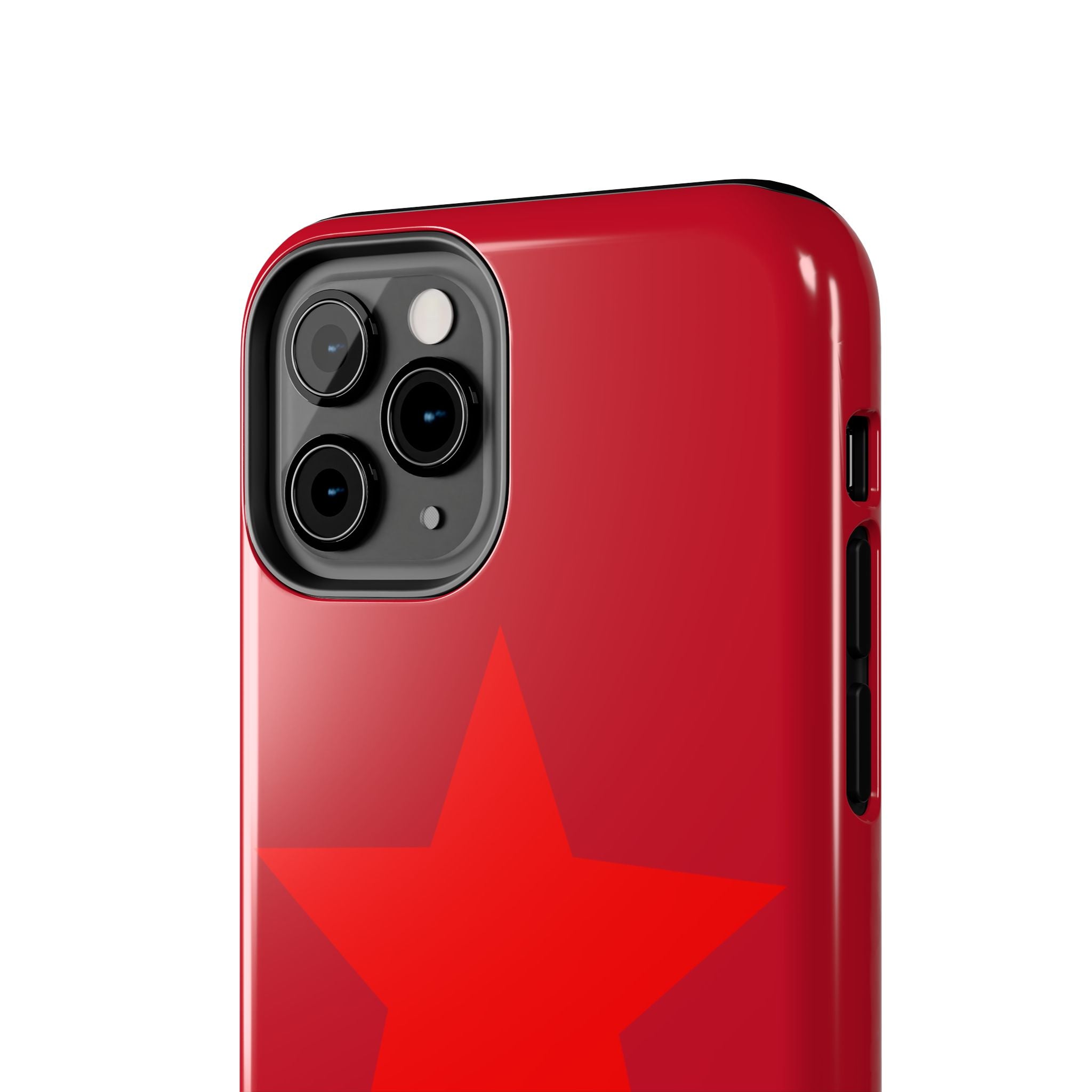 Red Star Tough Phone Case — Dual-Star Protective iPhone Cover