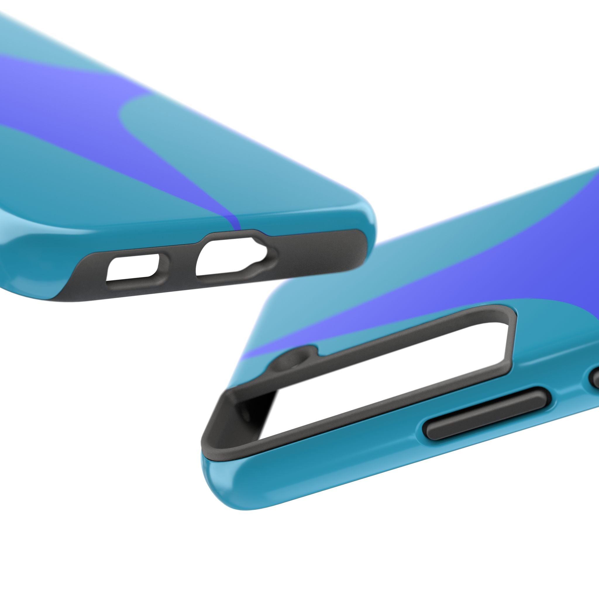Teal & Indigo Starburst Tough Phone Case — Durable Protective Phone Case