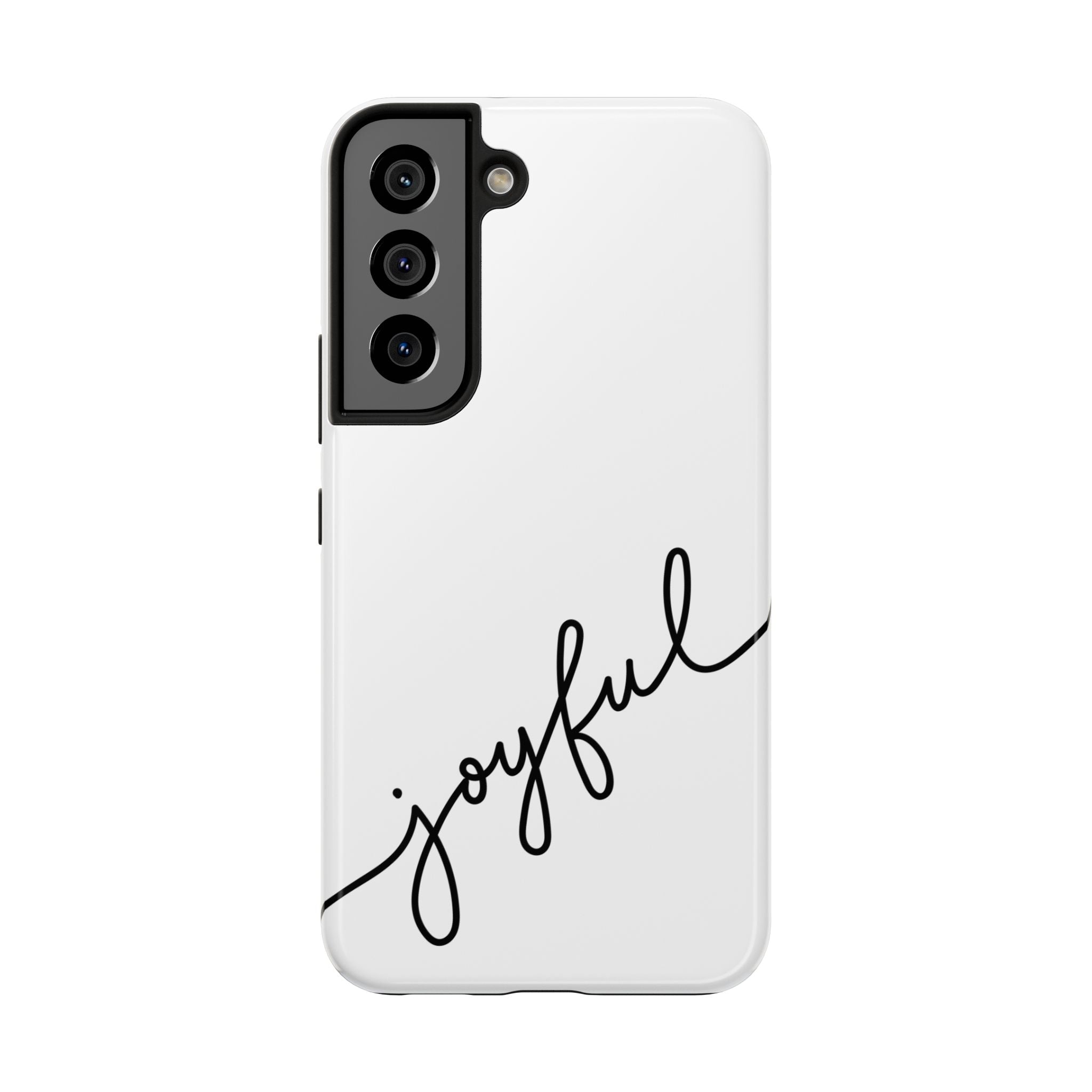 Joyful Tough Phone Case — Minimal Script Protective Phone Cover