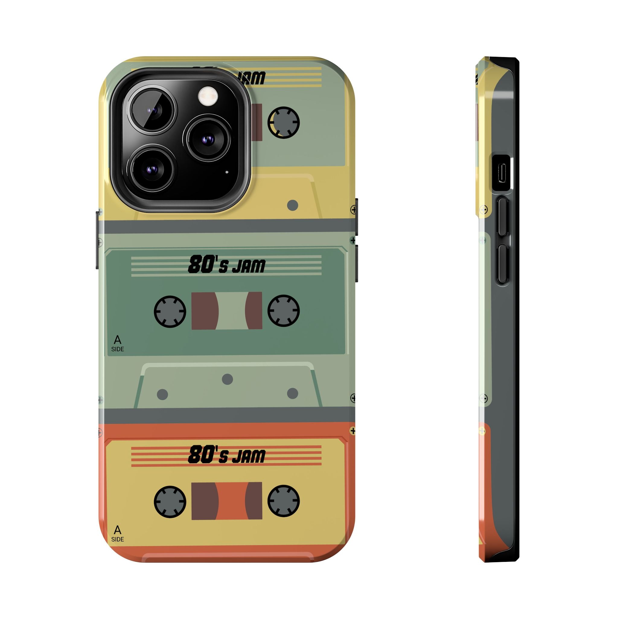 Retro 80s Cassette Tough Phone Case — "80's Jam" Vintage Tape Design