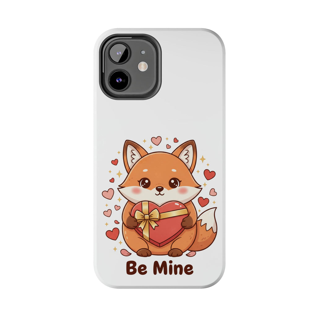 Phone Case — Cute Valentine Fox 'Be Mine' Protective Tough Case