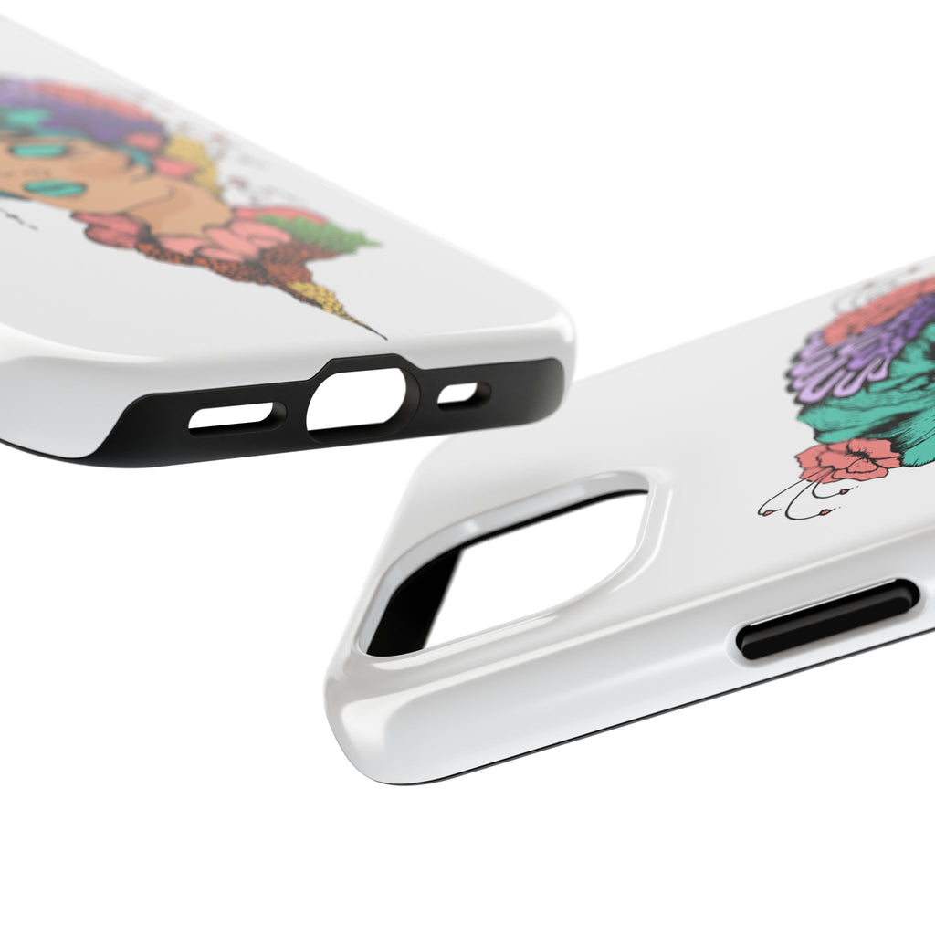 Tough Phone Case — Floral Pop Art Portrait Protective Cover