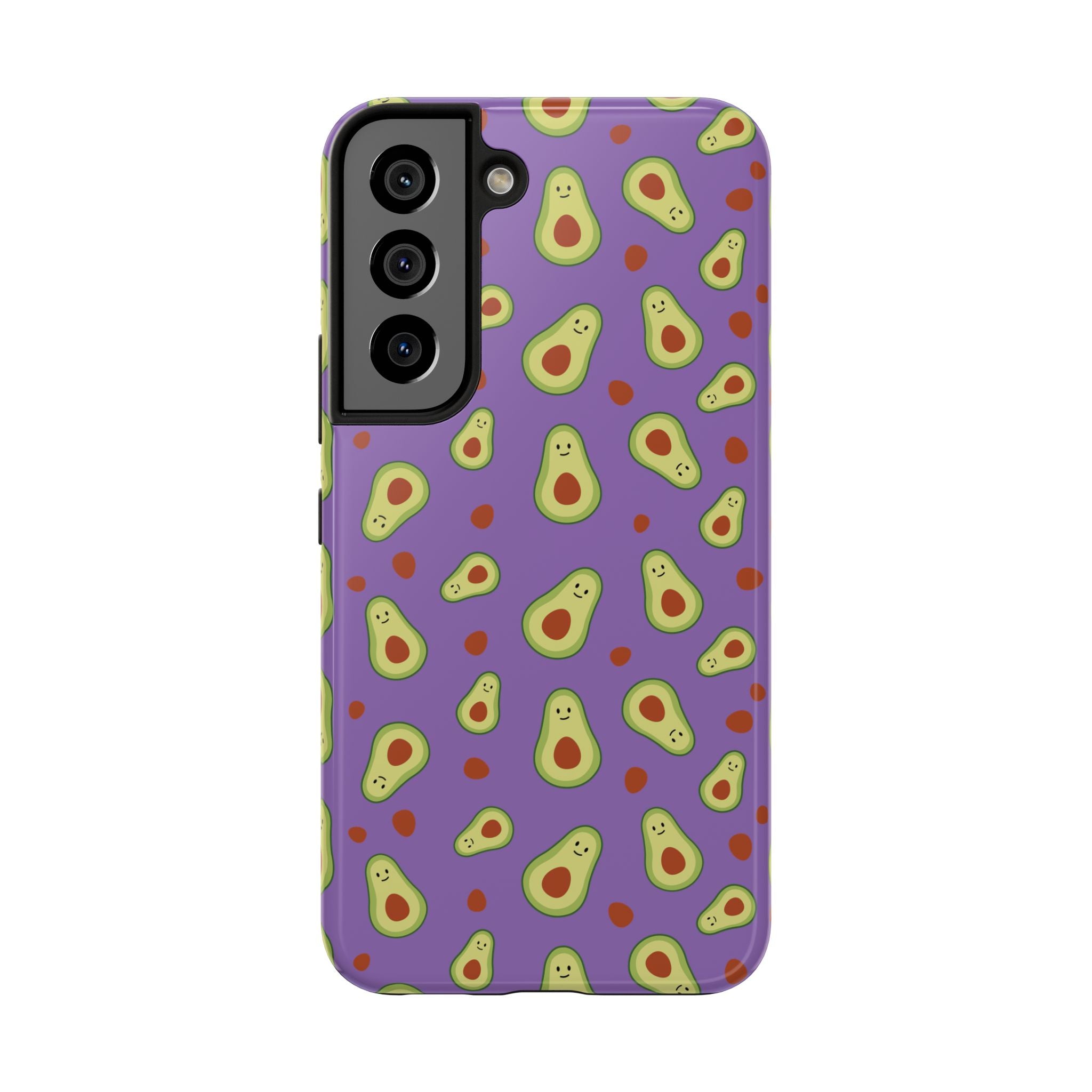 Avocado Pattern Tough Phone Case — Cute Purple Avocado Phone Cover