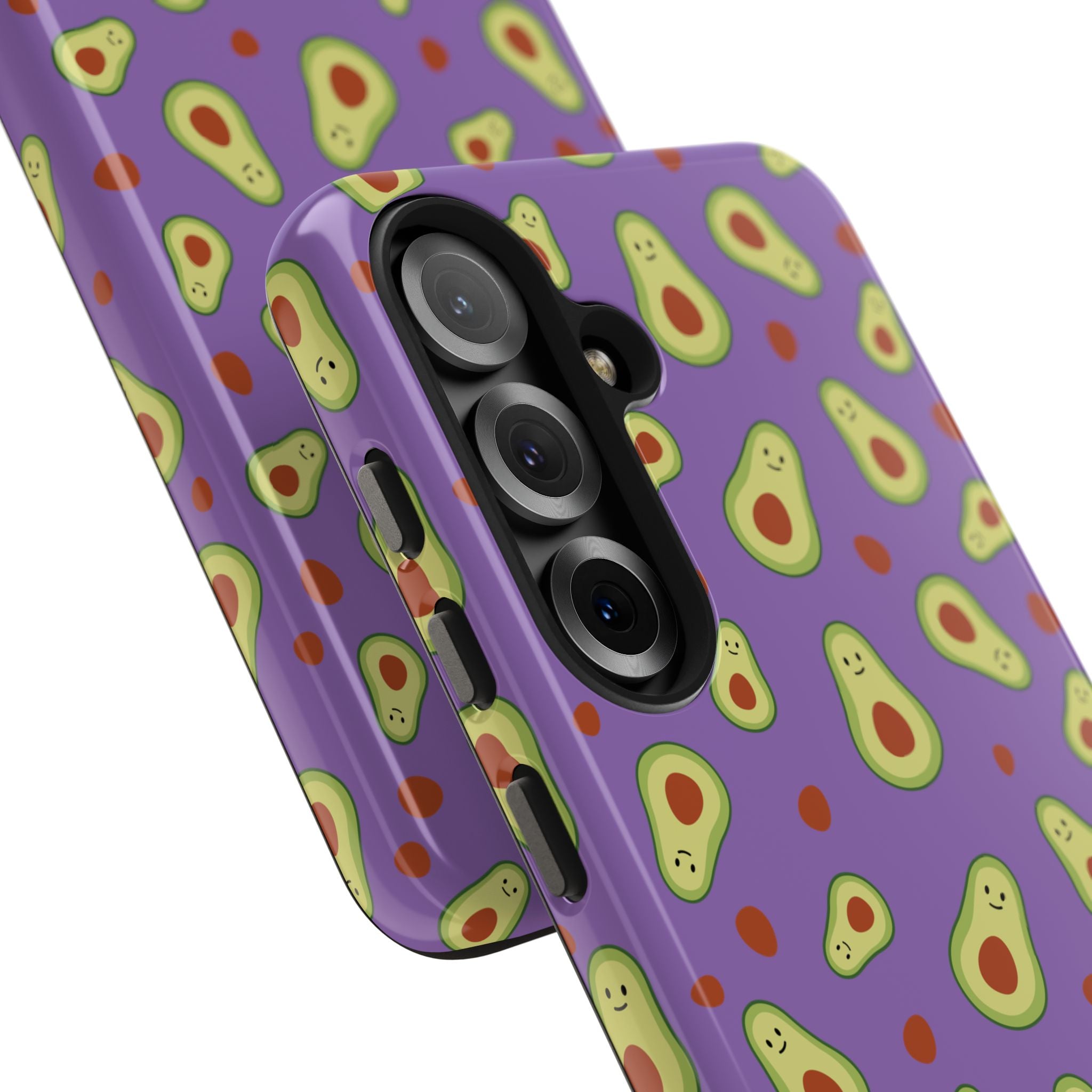 Avocado Pattern Tough Phone Case — Cute Purple Avocado Phone Cover