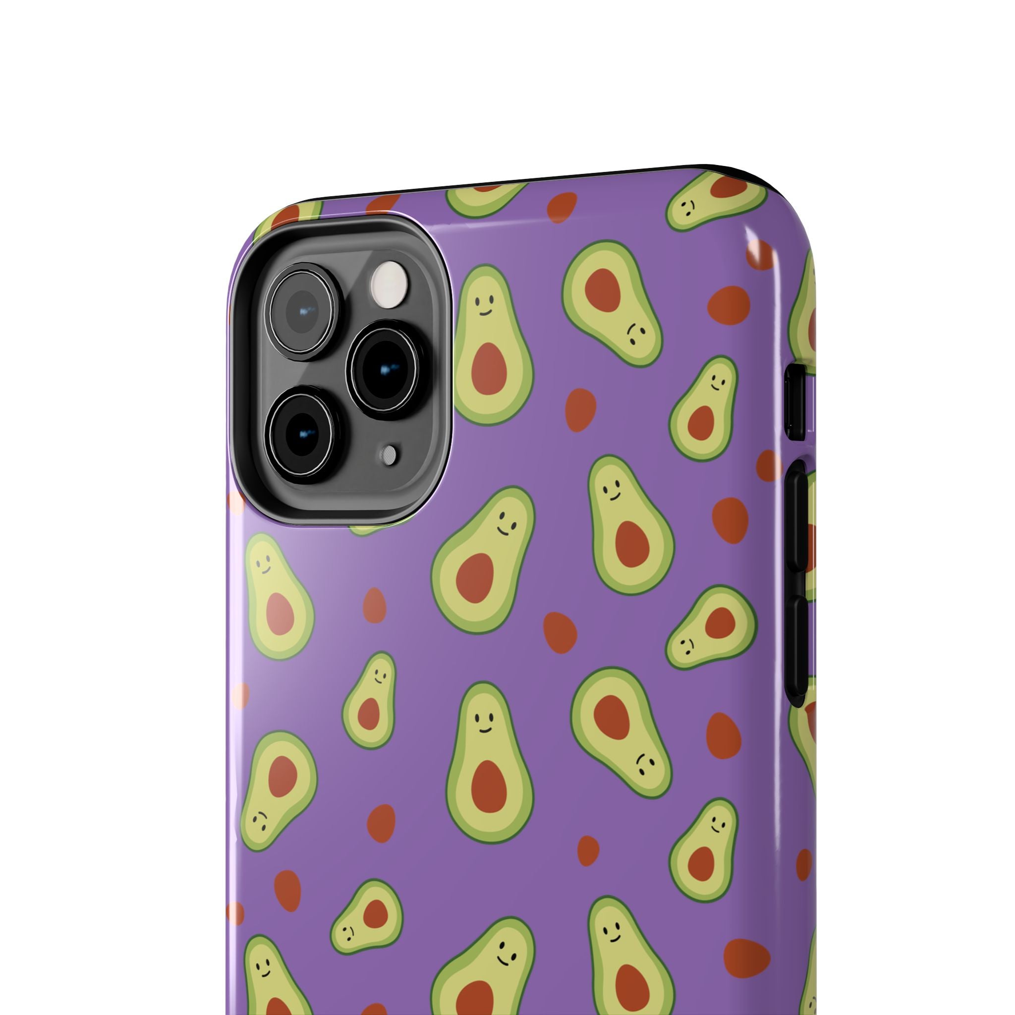 Avocado Pattern Tough Phone Case — Cute Purple Avocado Phone Cover