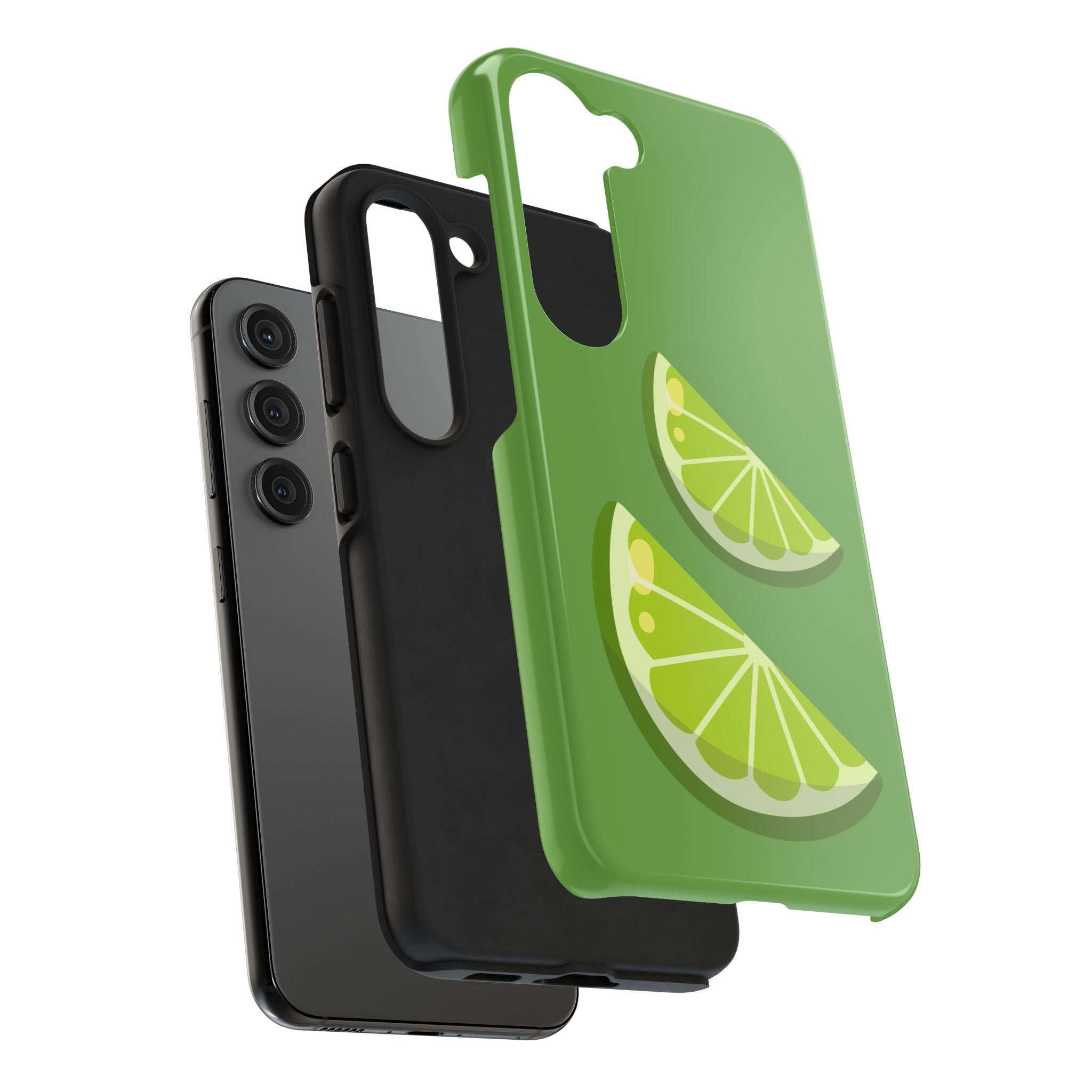 Lime Slice Tough Phone Case — Bright Green Citrus Protective Cover