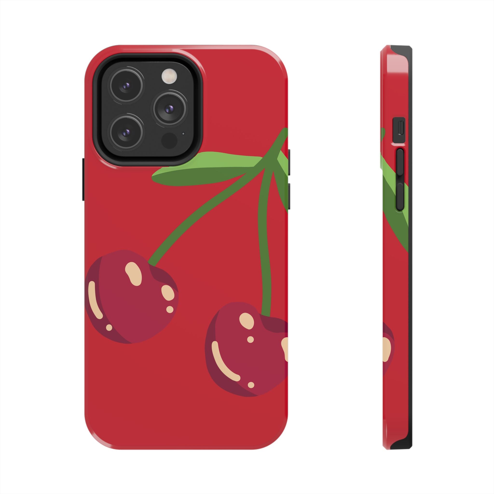Cherry Red Tough Phone Case — Cute Retro Fruit iPhone Case