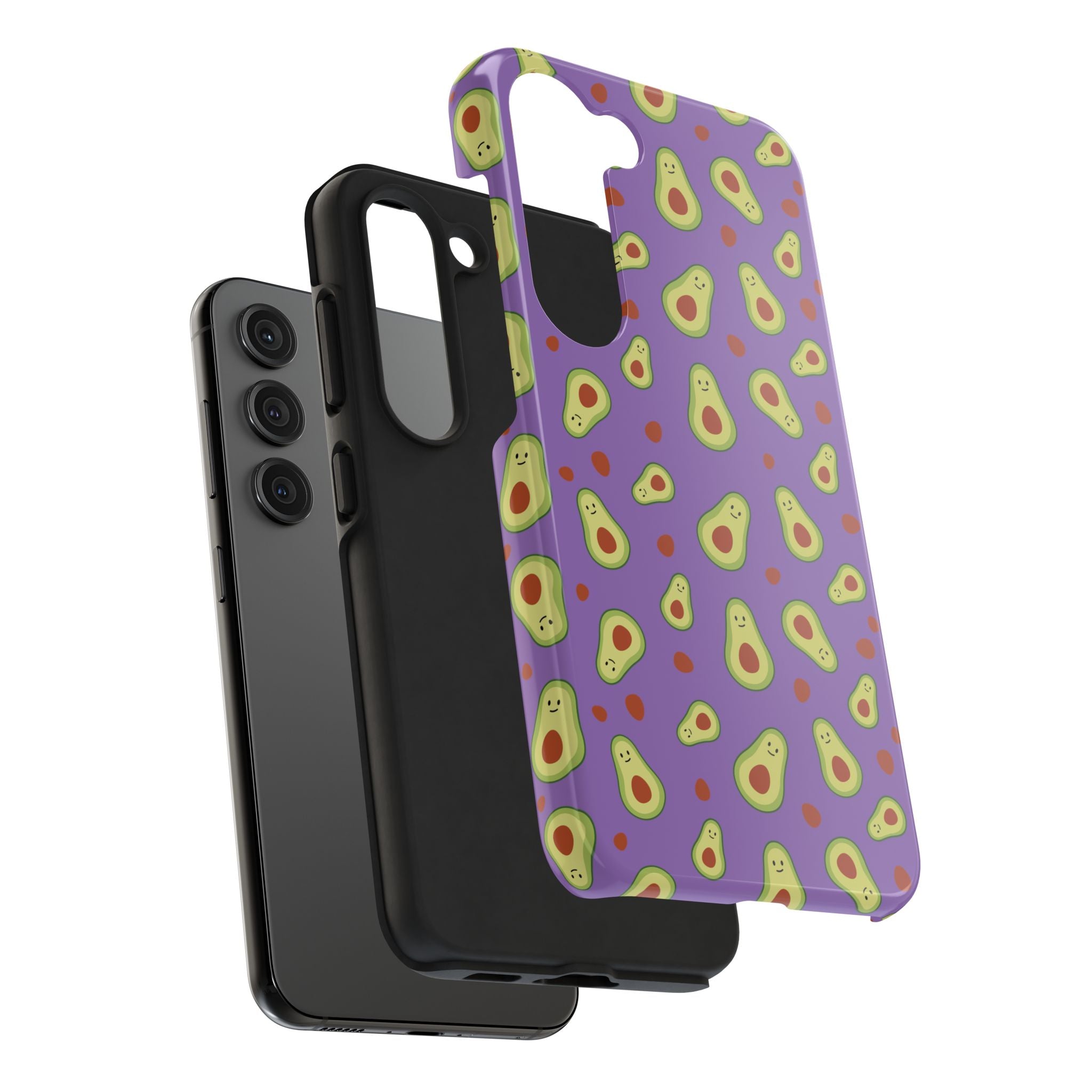 Avocado Pattern Tough Phone Case — Cute Purple Avocado Phone Cover