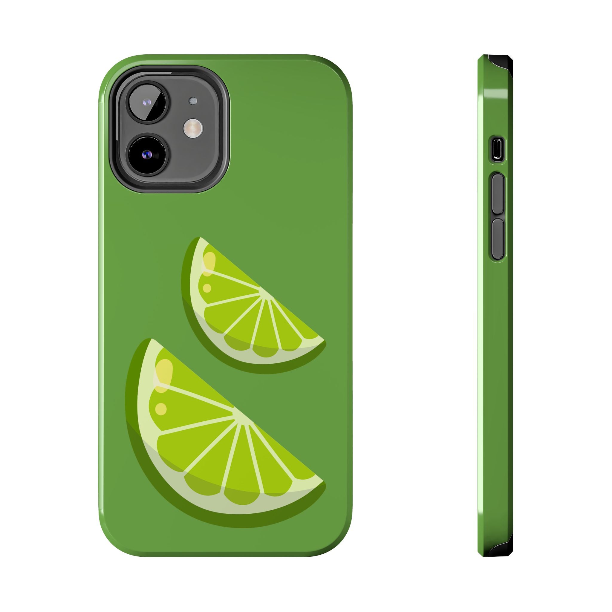 Lime Slice Tough Phone Case — Bright Green Citrus Protective Cover