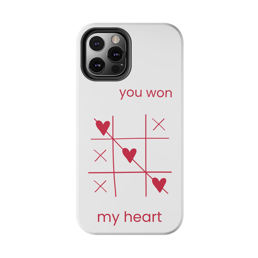 Tough Phone Case — "You Won My Heart" Tic-Tac-Toe Valentine Phone Cover