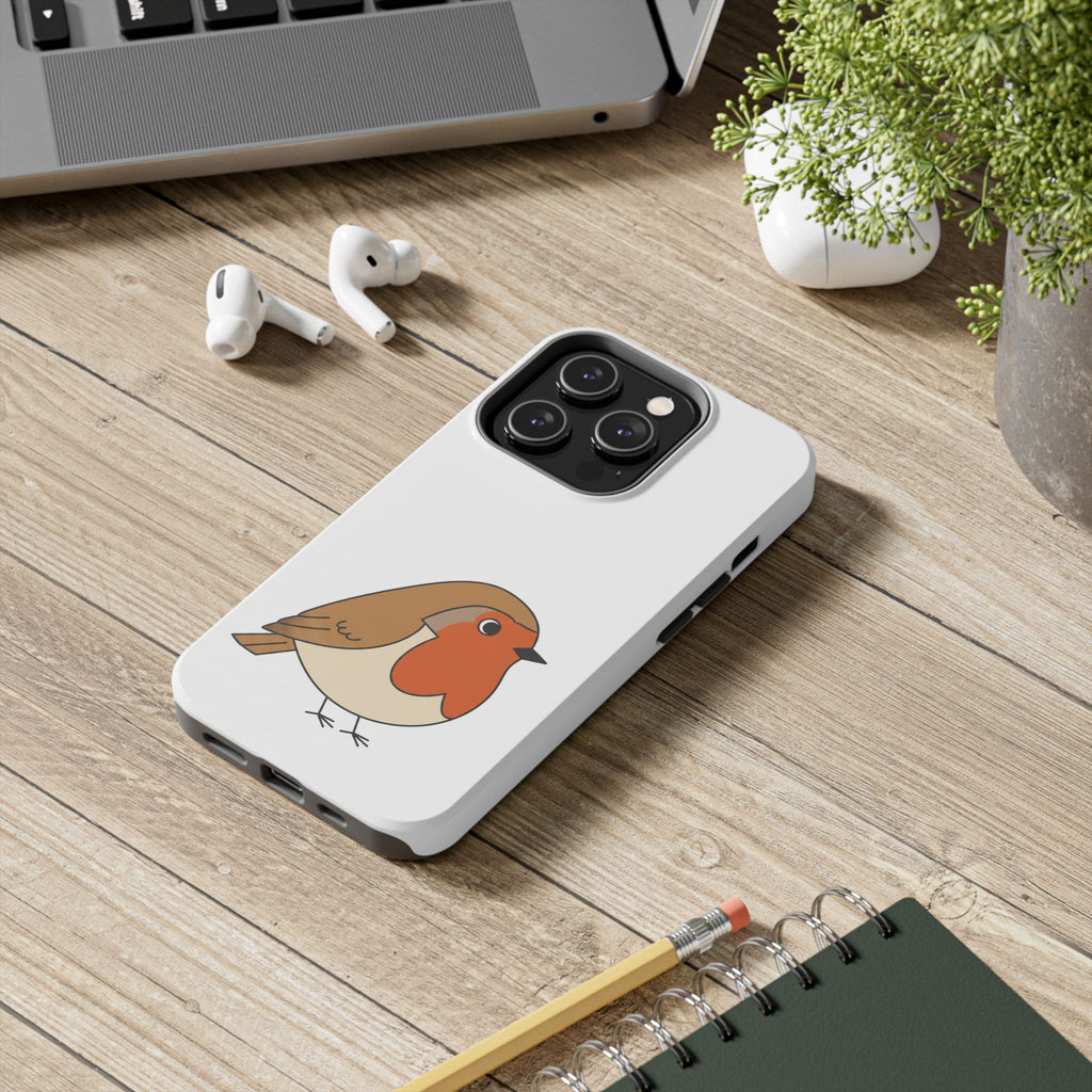 Cute Robin Tough Phone Case — Protective Bird iPhone Case