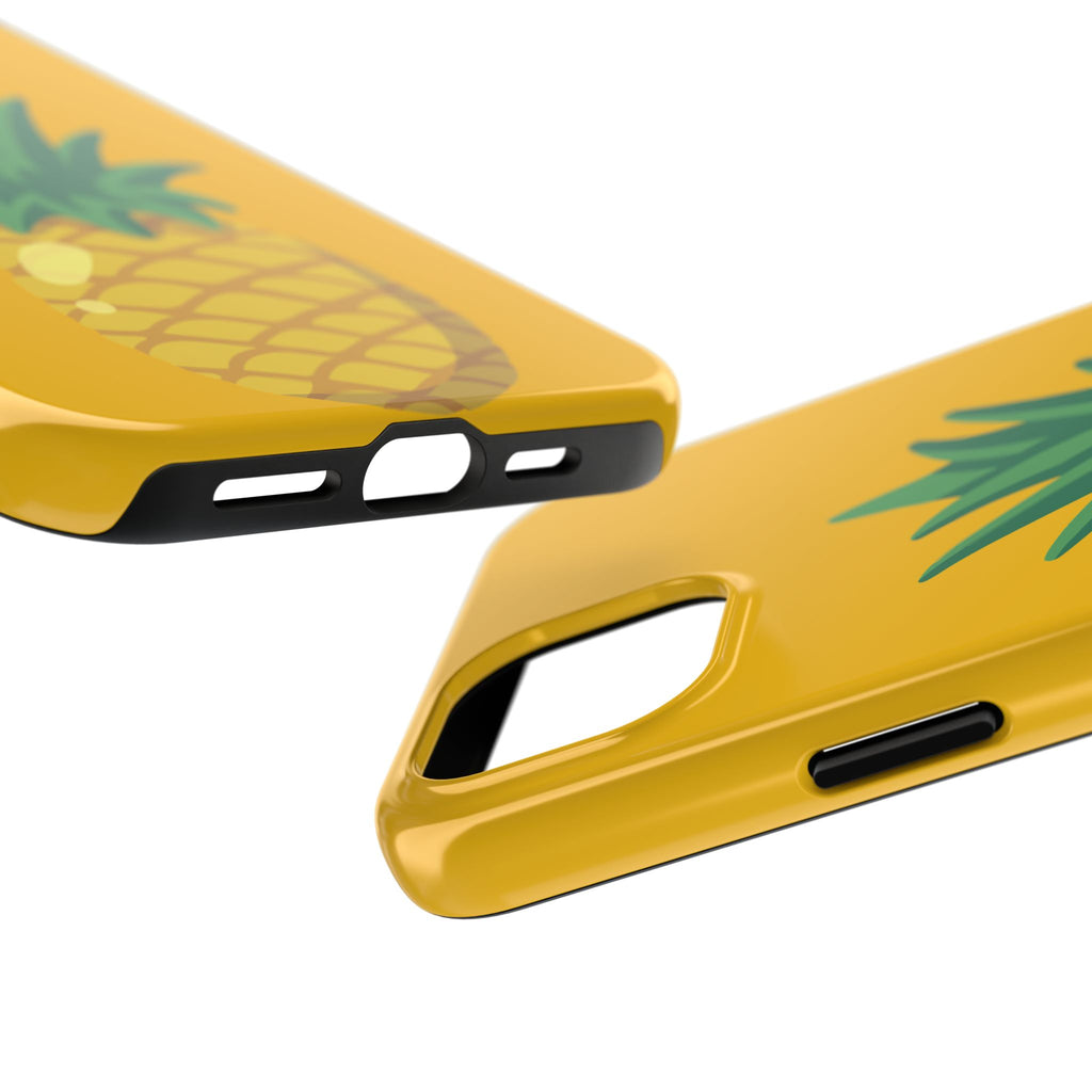 Pineapple Tough Phone Case — Bright Yellow Protective Phone Cover