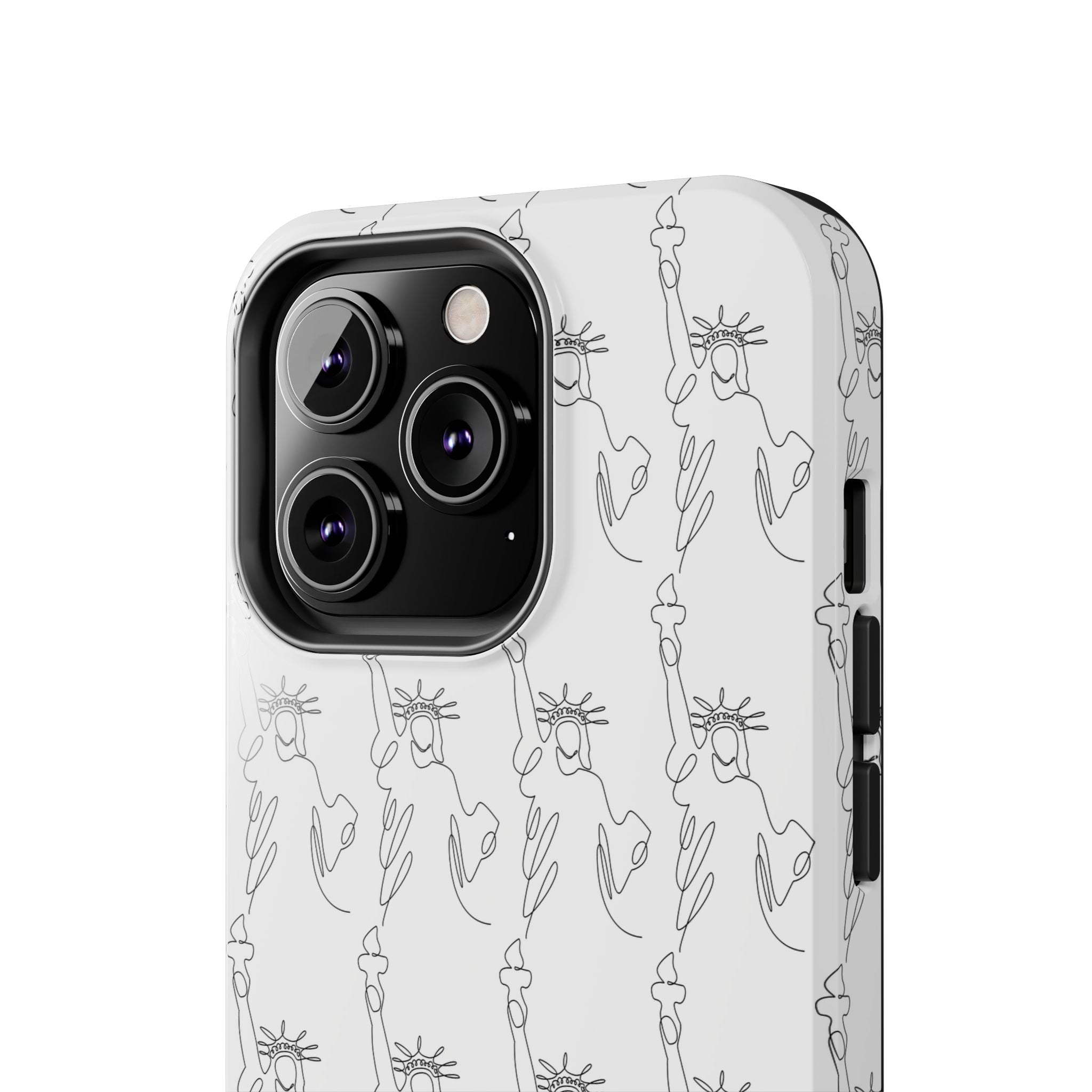 Statue of Liberty Sketch Tough Phone Case — Minimal Patriotic iPhone Cover