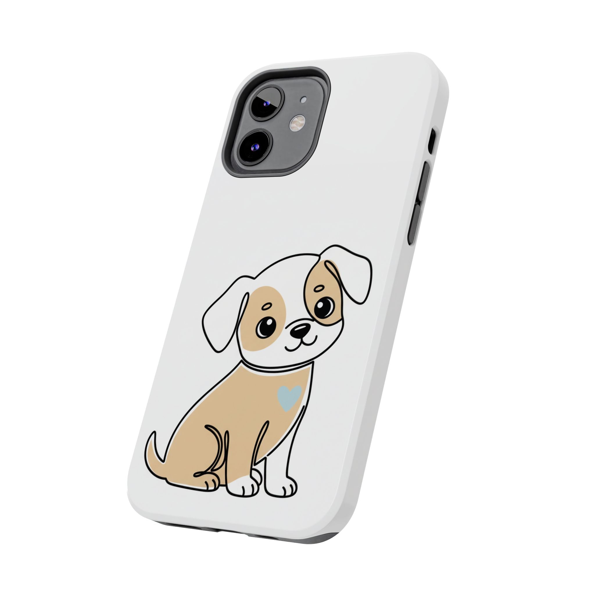 Cute Puppy Tough Phone Case – Cartoon Dog Protective Phone Cover
