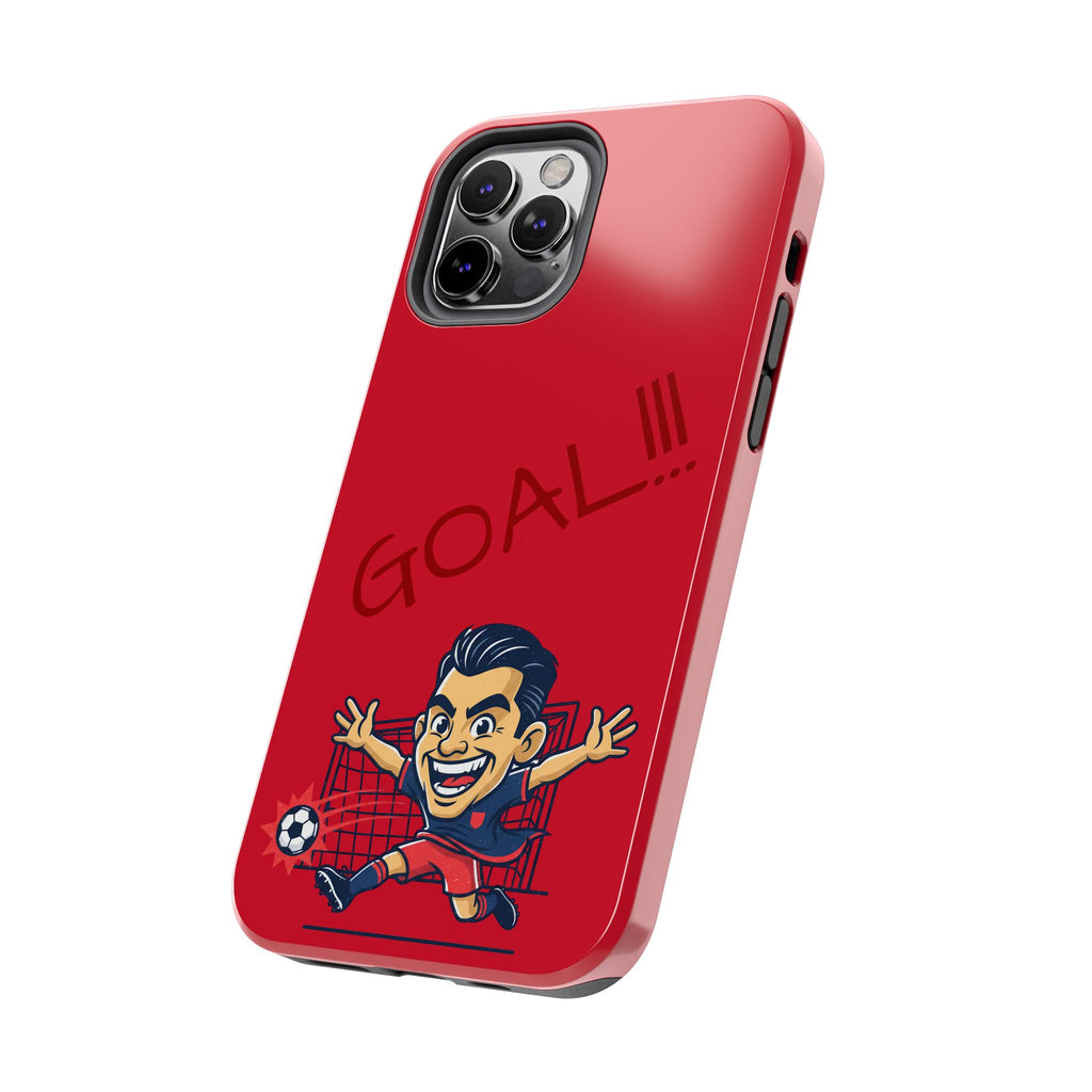 Phone Case — 'GOAL!!!' Cartoon Soccer Player Tough Protective Case