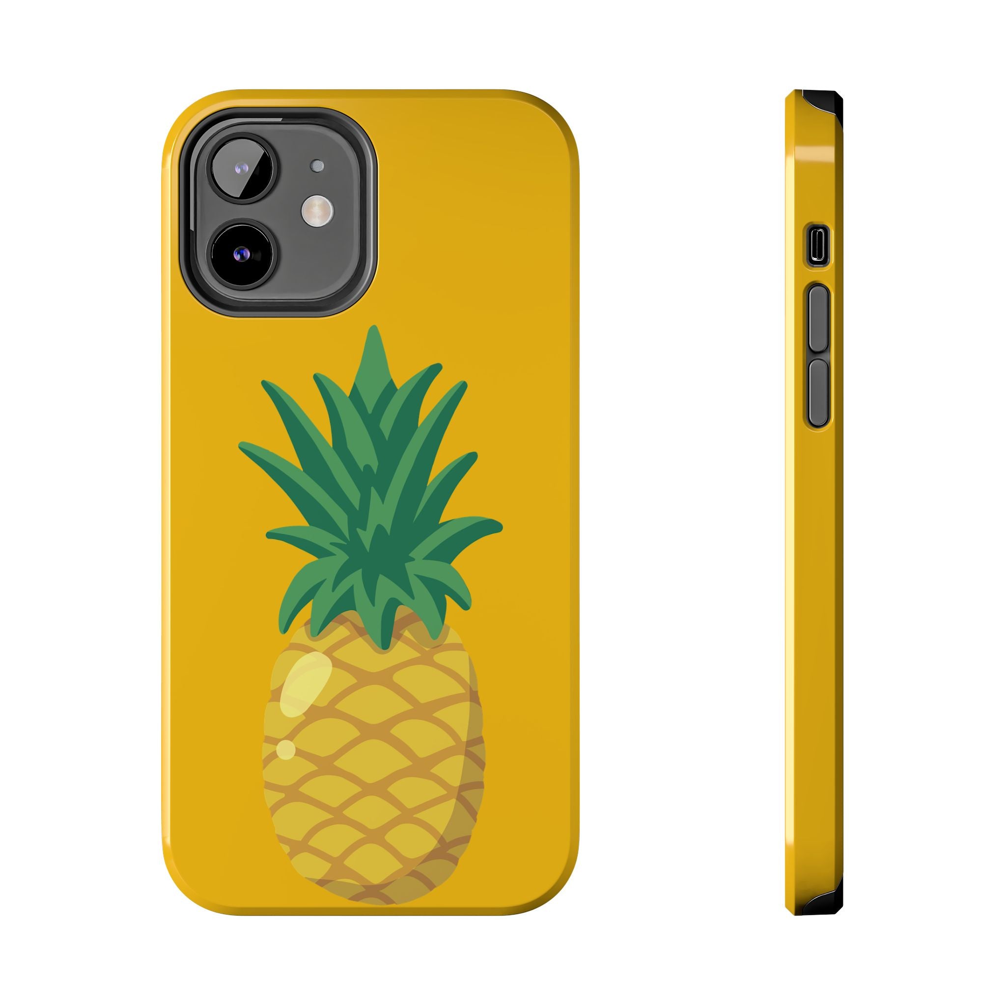 Pineapple Tough Phone Case — Bright Yellow Protective Phone Cover