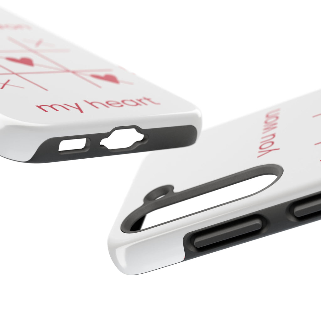 Tough Phone Case — "You Won My Heart" Tic-Tac-Toe Valentine Phone Cover