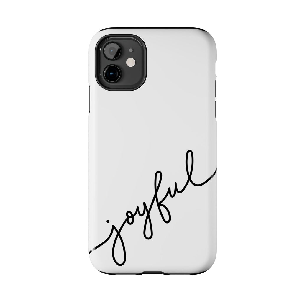 Joyful Tough Phone Case — Minimal Script Protective Phone Cover