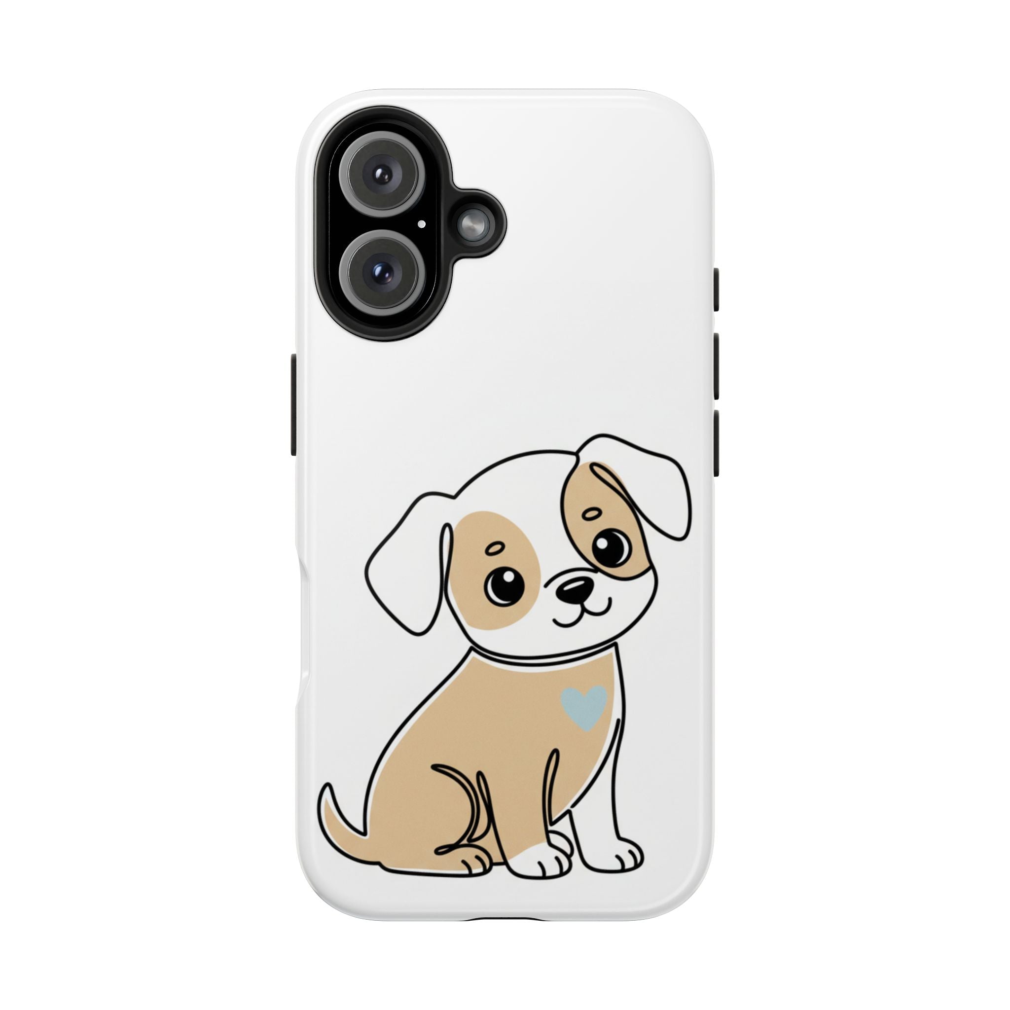 Cute Puppy Tough Phone Case – Cartoon Dog Protective Phone Cover
