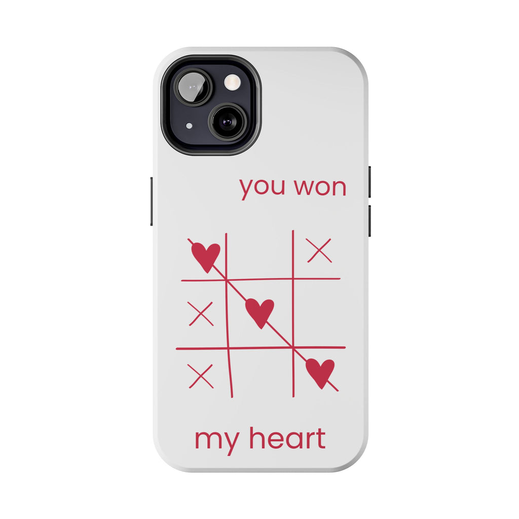 Tough Phone Case — "You Won My Heart" Tic-Tac-Toe Valentine Phone Cover