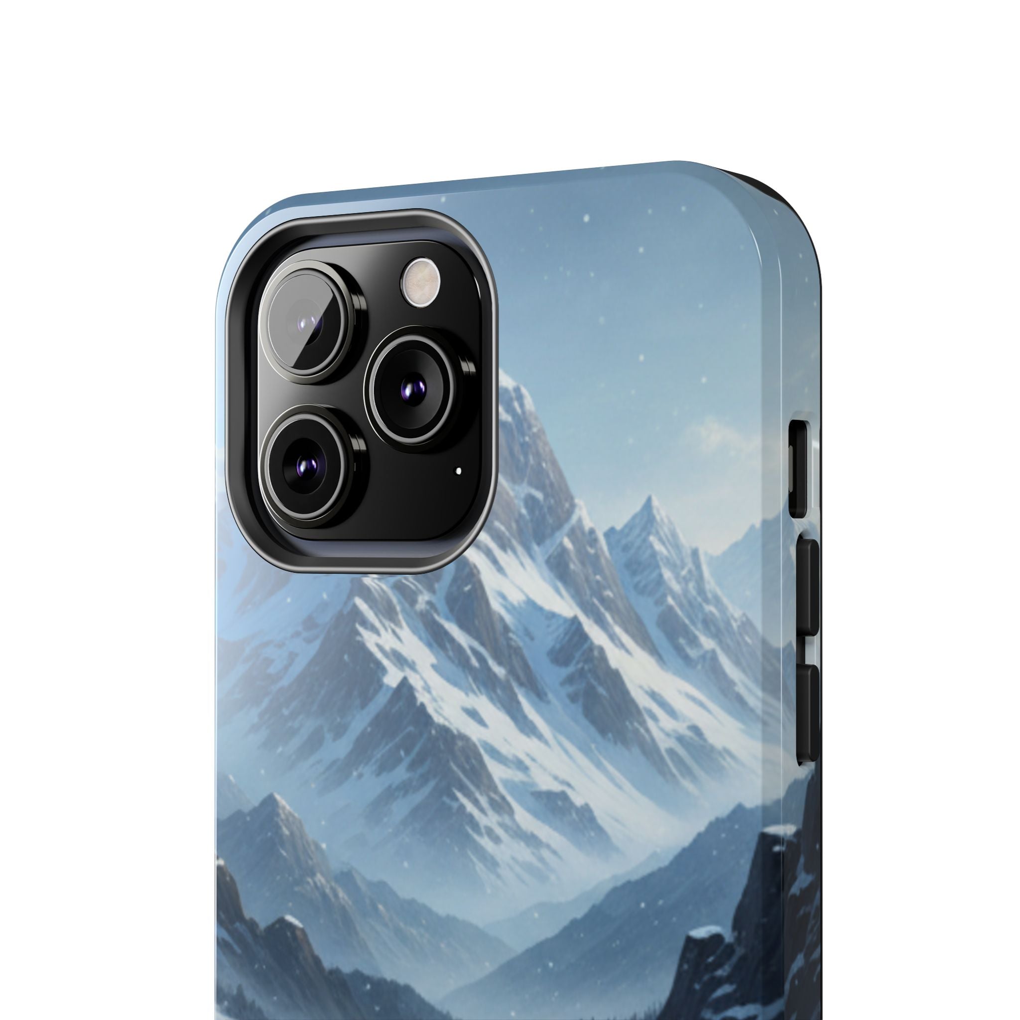 Tough Phone Case — Snowy Mountain Cabin Landscape Protective Phone Cover