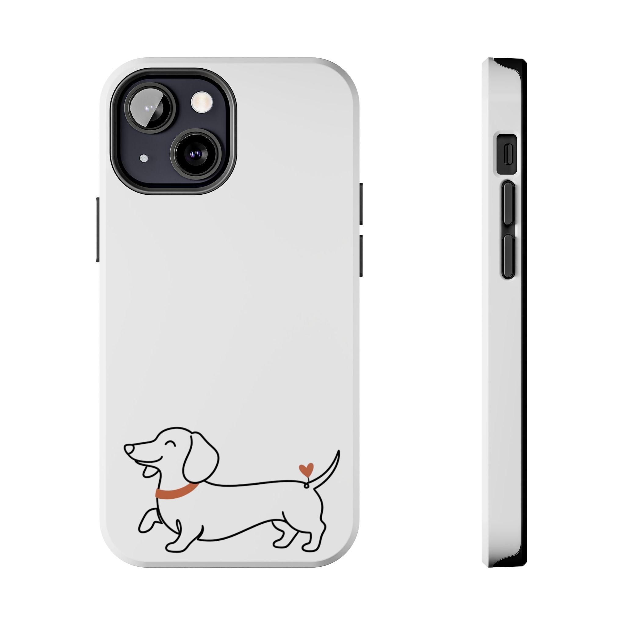 Dachshund Heart Tough Phone Case – Cute Wiener Dog Protective Phone Cover