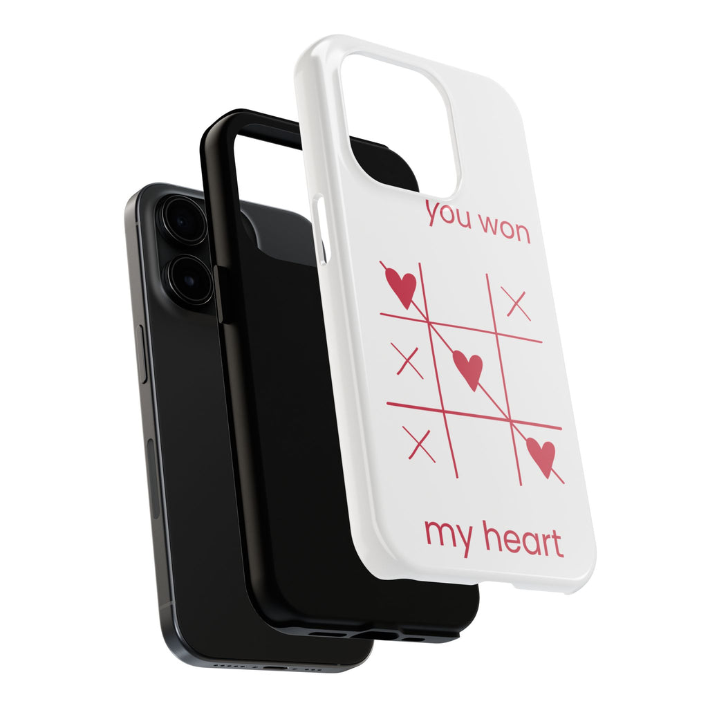 Tough Phone Case — "You Won My Heart" Tic-Tac-Toe Valentine Phone Cover