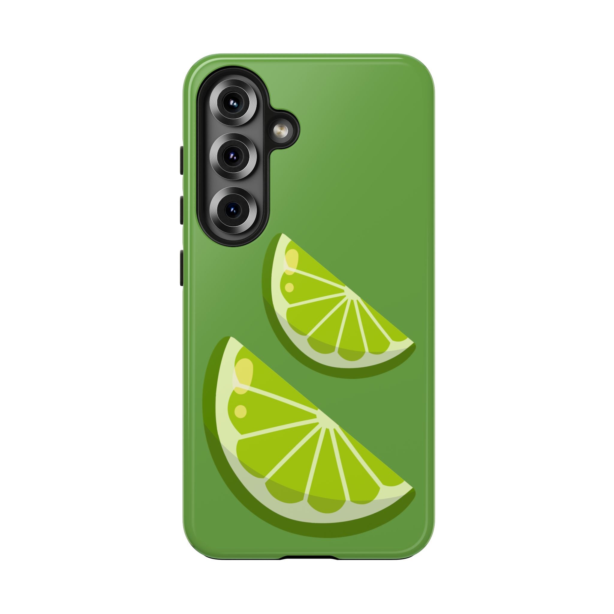 Lime Slice Tough Phone Case — Bright Green Citrus Protective Cover