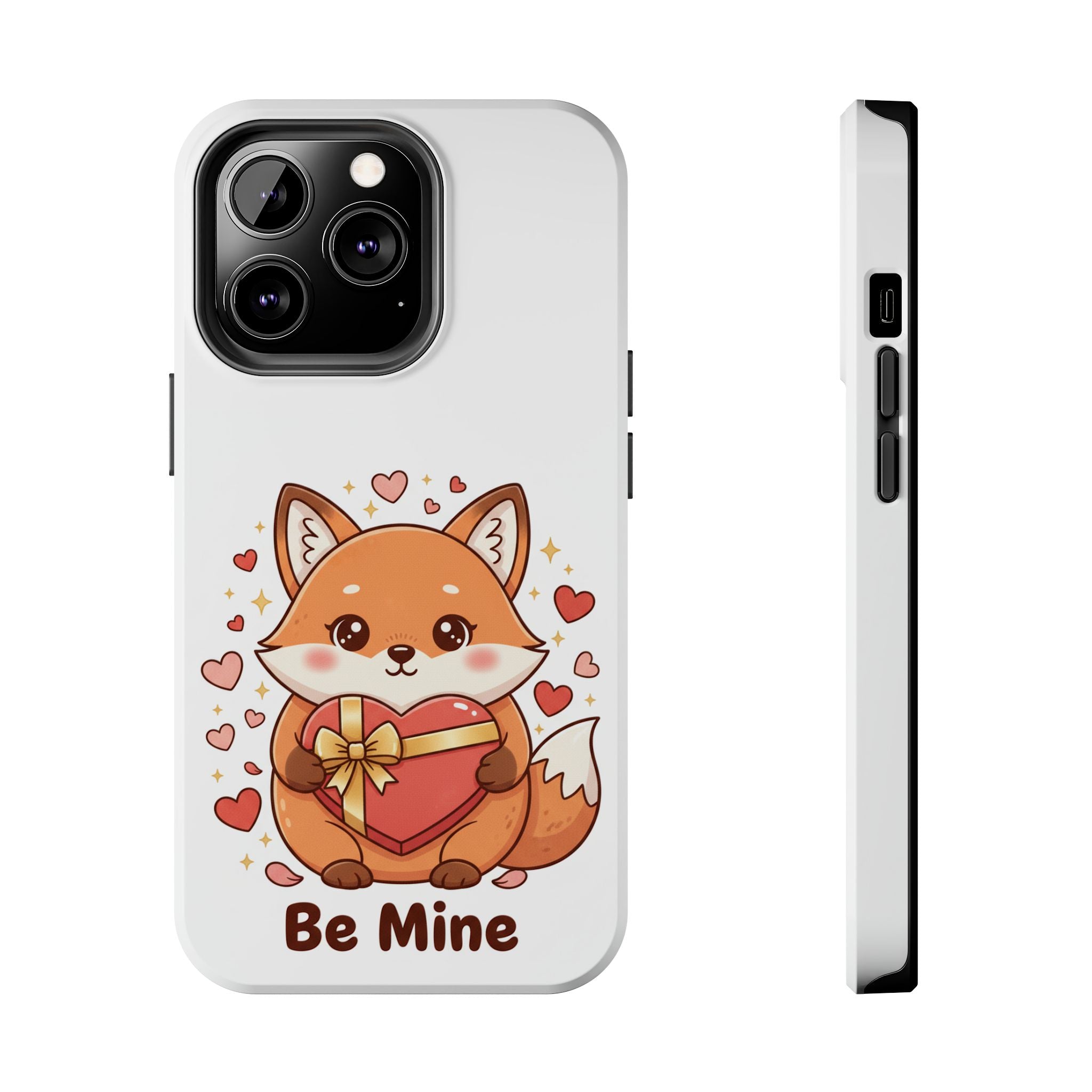Phone Case — Cute Valentine Fox 'Be Mine' Protective Tough Case