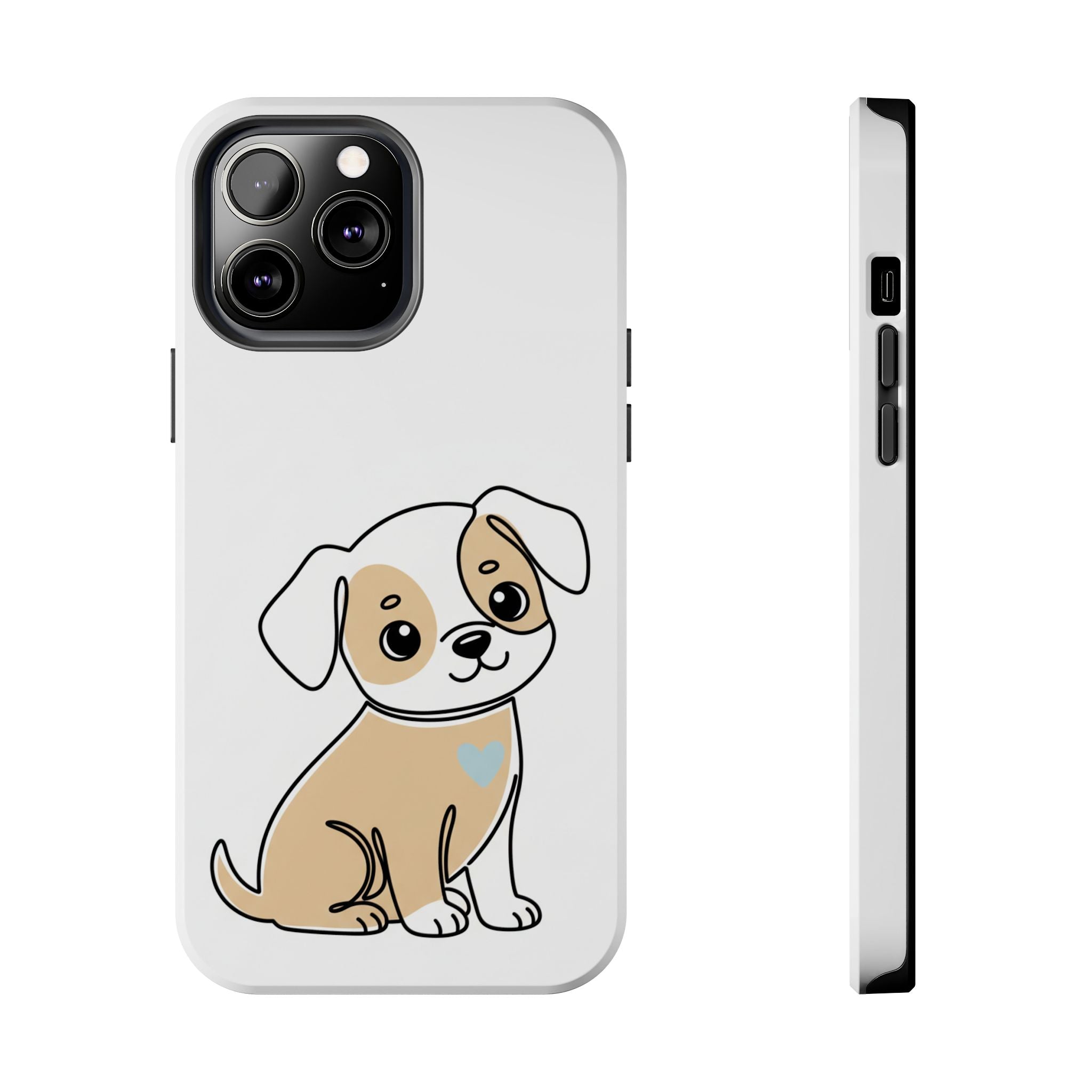 Cute Puppy Tough Phone Case – Cartoon Dog Protective Phone Cover
