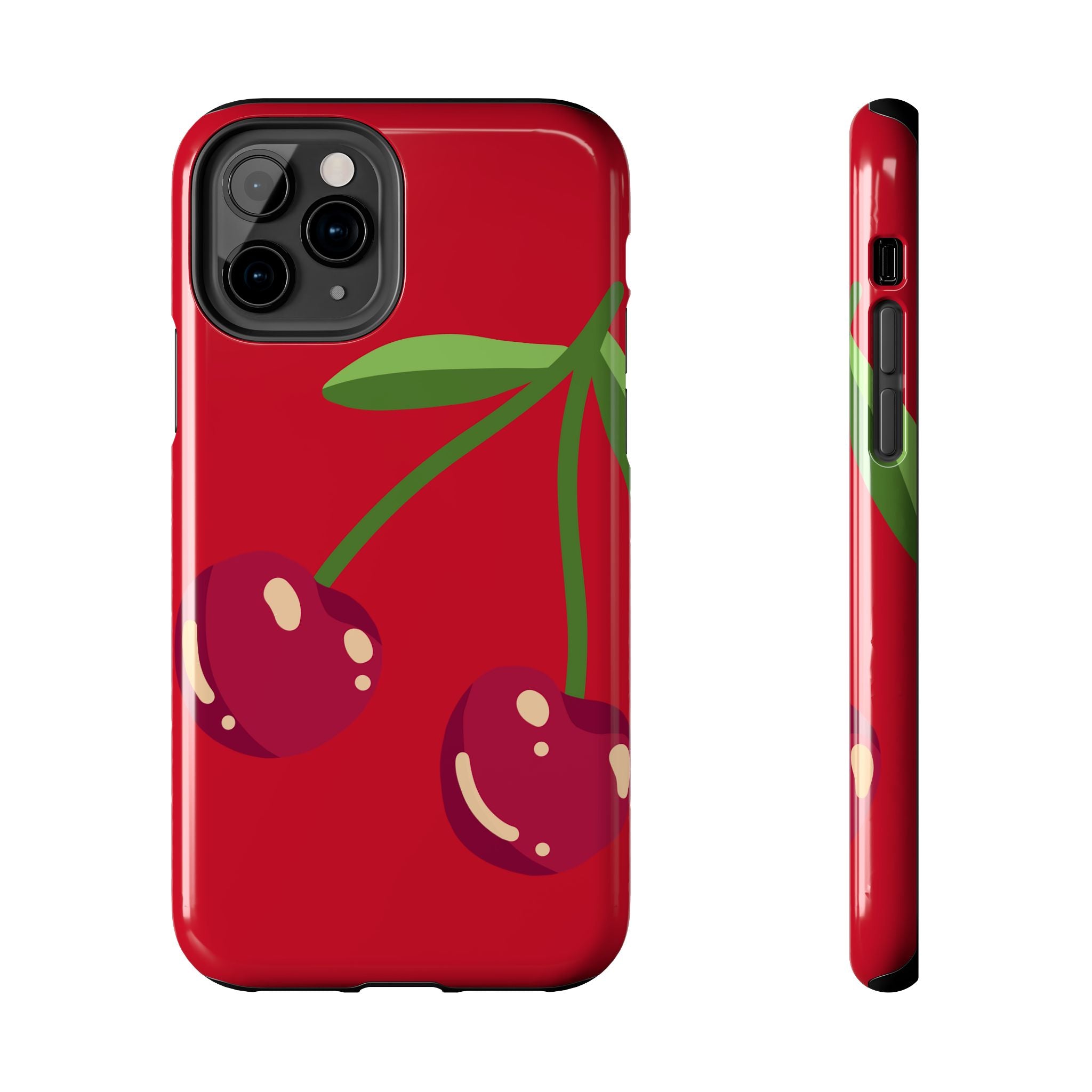 Cherry Red Tough Phone Case — Cute Retro Fruit iPhone Case