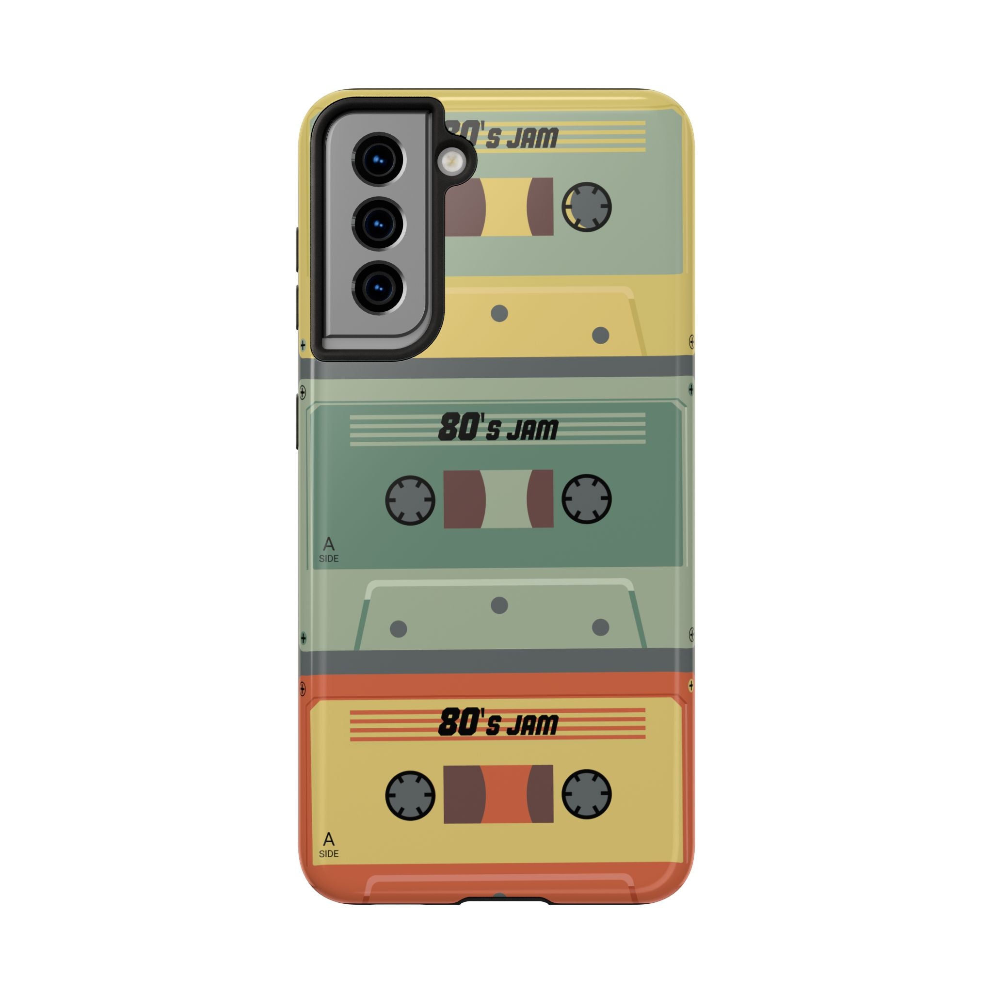 Retro 80s Cassette Tough Phone Case — "80's Jam" Vintage Tape Design