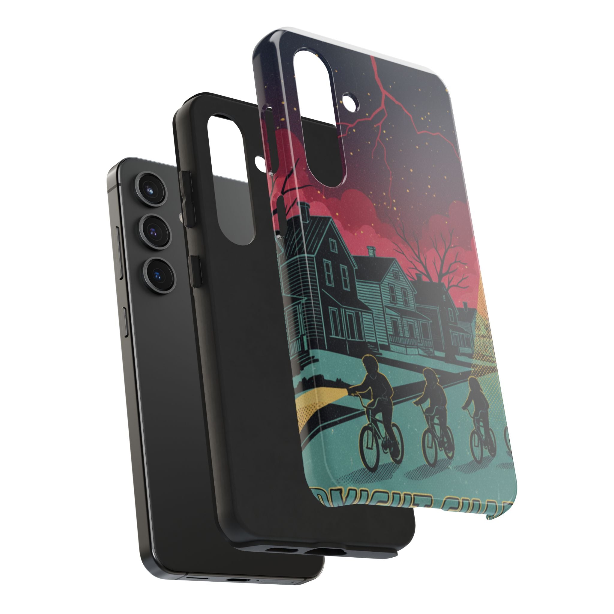 Tough Phone Case — Nostalgic Night Bike Ride Sky Design