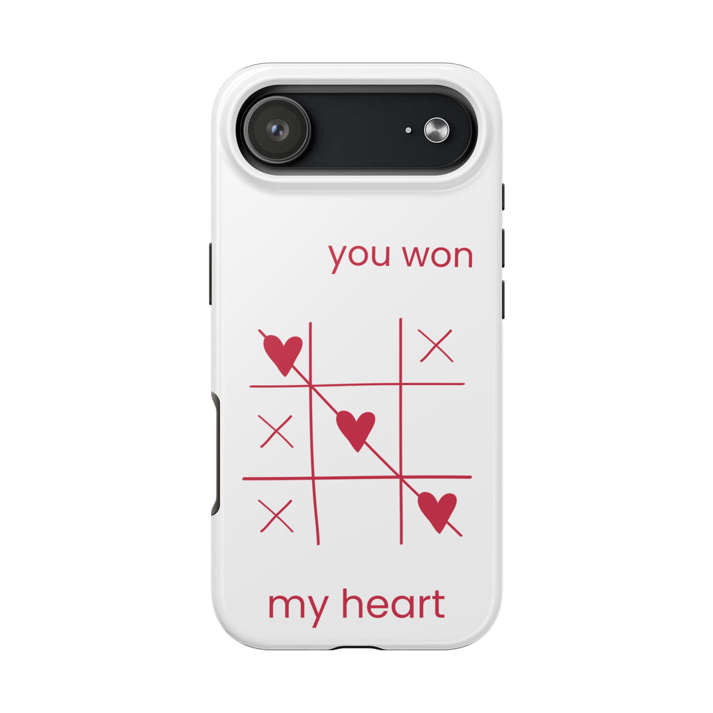 Tough Phone Case — "You Won My Heart" Tic-Tac-Toe Valentine Phone Cover