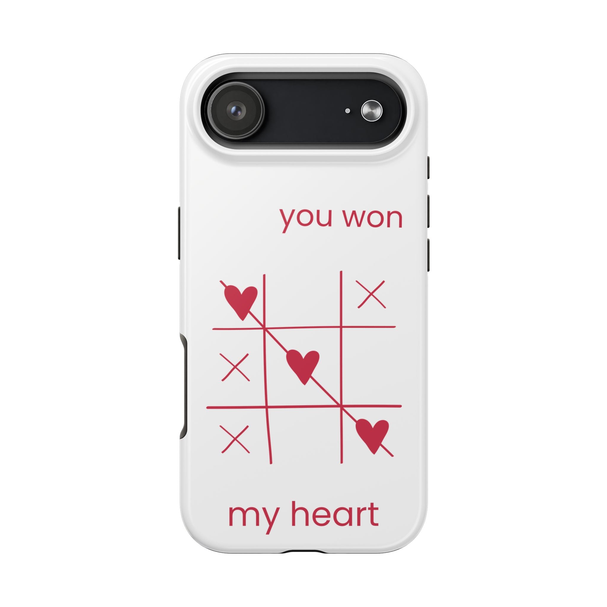 Tough Phone Case — "You Won My Heart" Tic-Tac-Toe Valentine Phone Cover