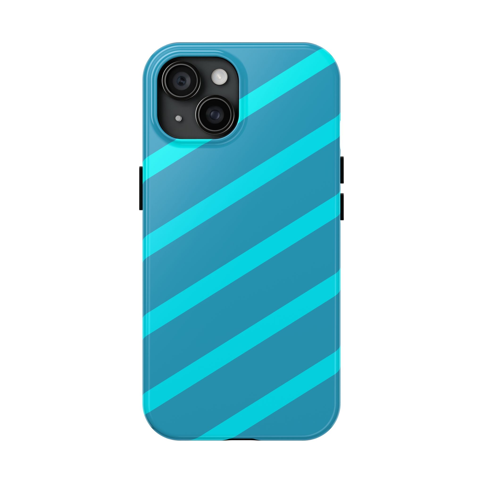Tough Phone Case — Blue Diagonal Stripe Shockproof Cover