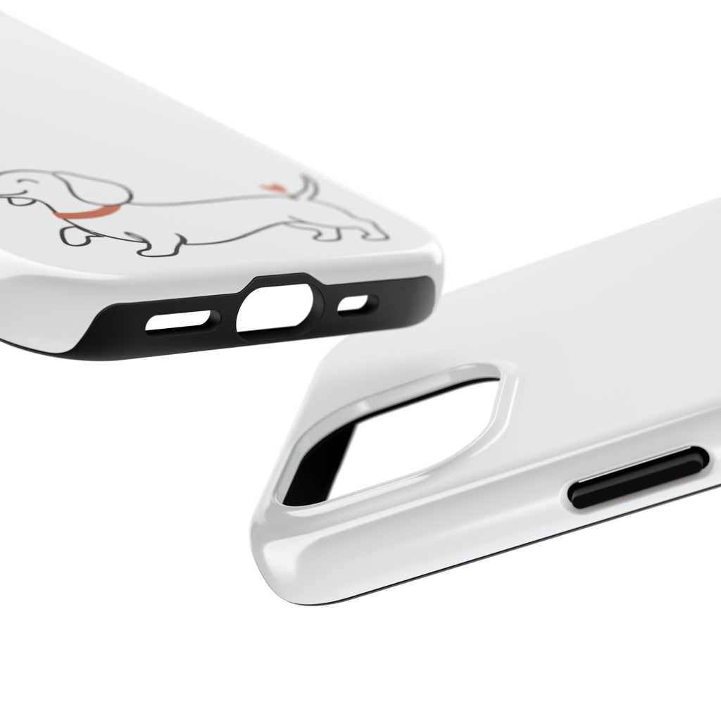 Dachshund Heart Tough Phone Case – Cute Wiener Dog Protective Phone Cover