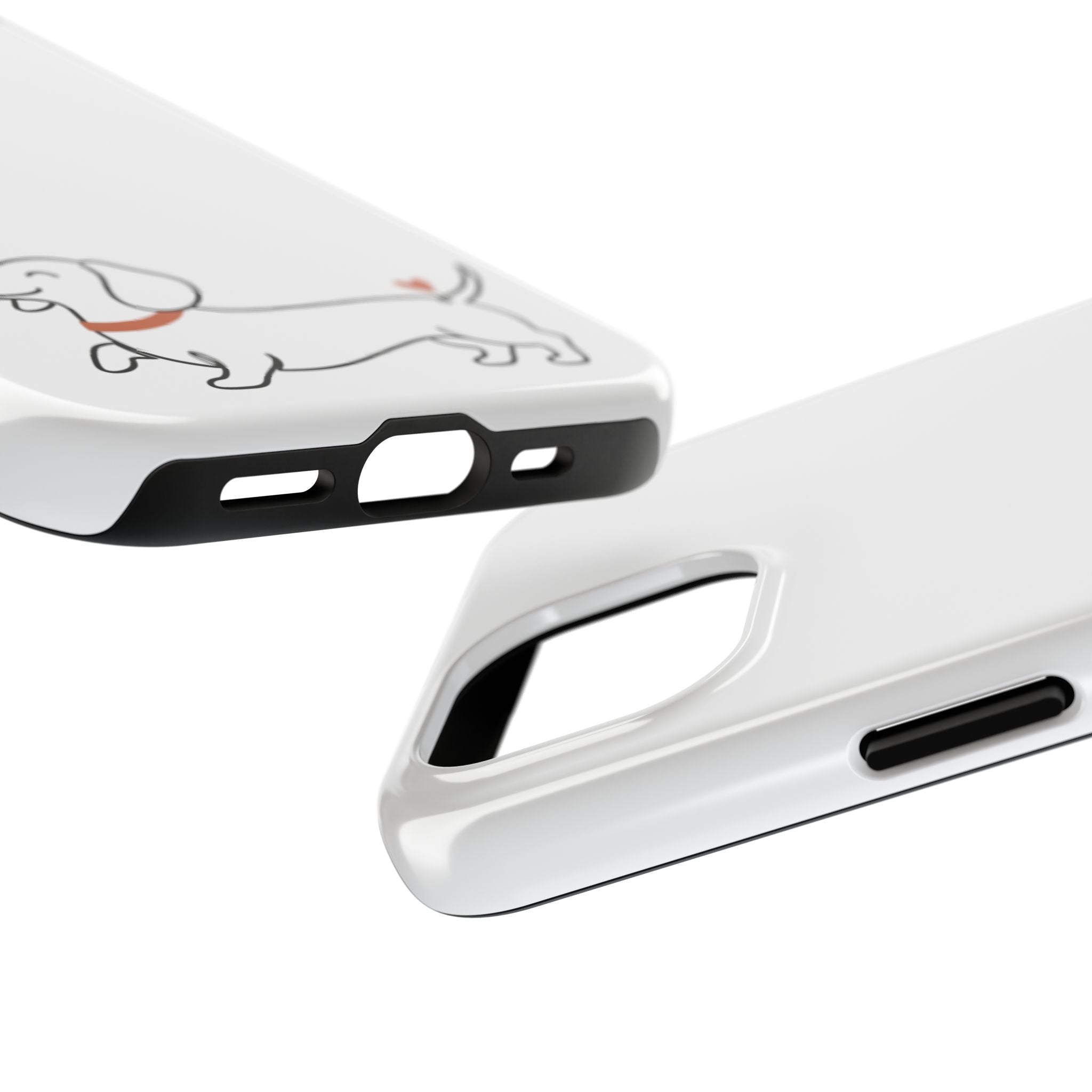 Dachshund Heart Tough Phone Case – Cute Wiener Dog Protective Phone Cover