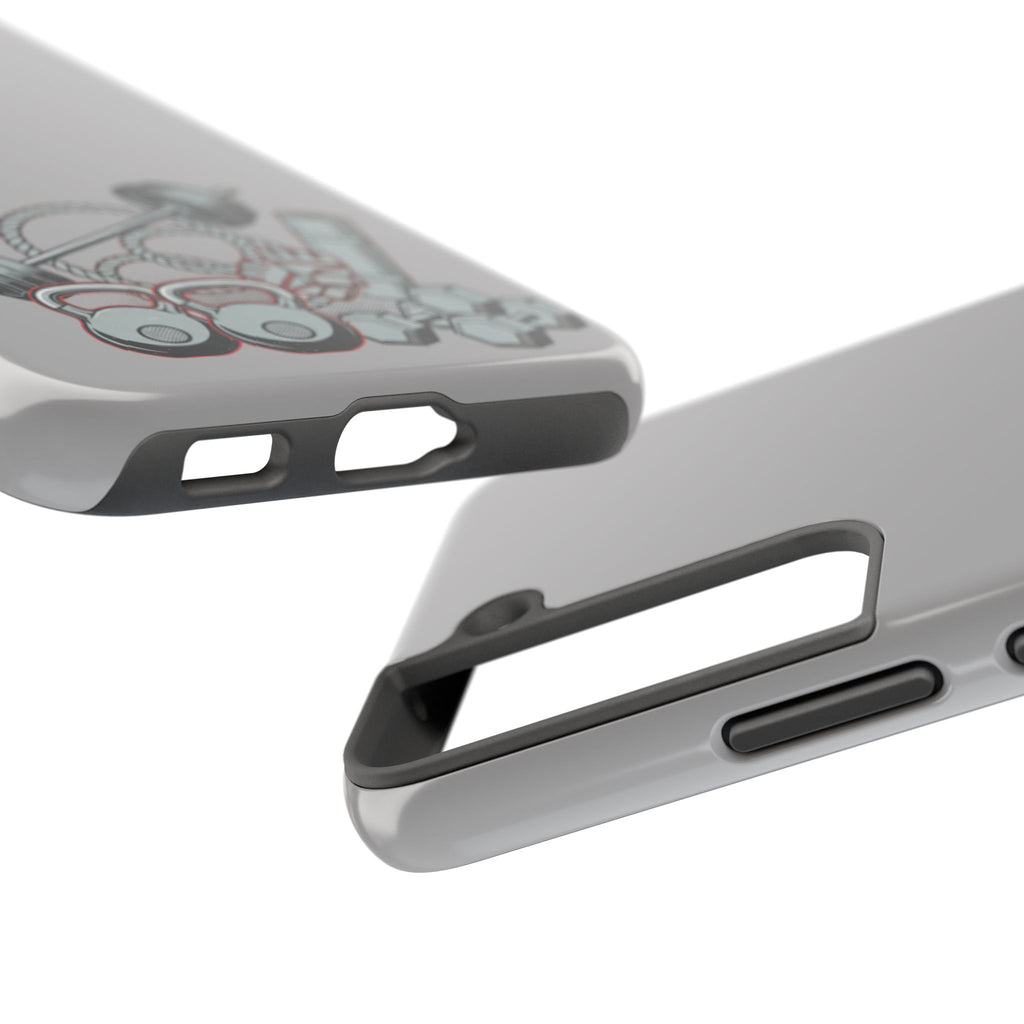 Fitness Gear Tough Phone Case — Dumbbells, Kettlebells & Jump Rope Design