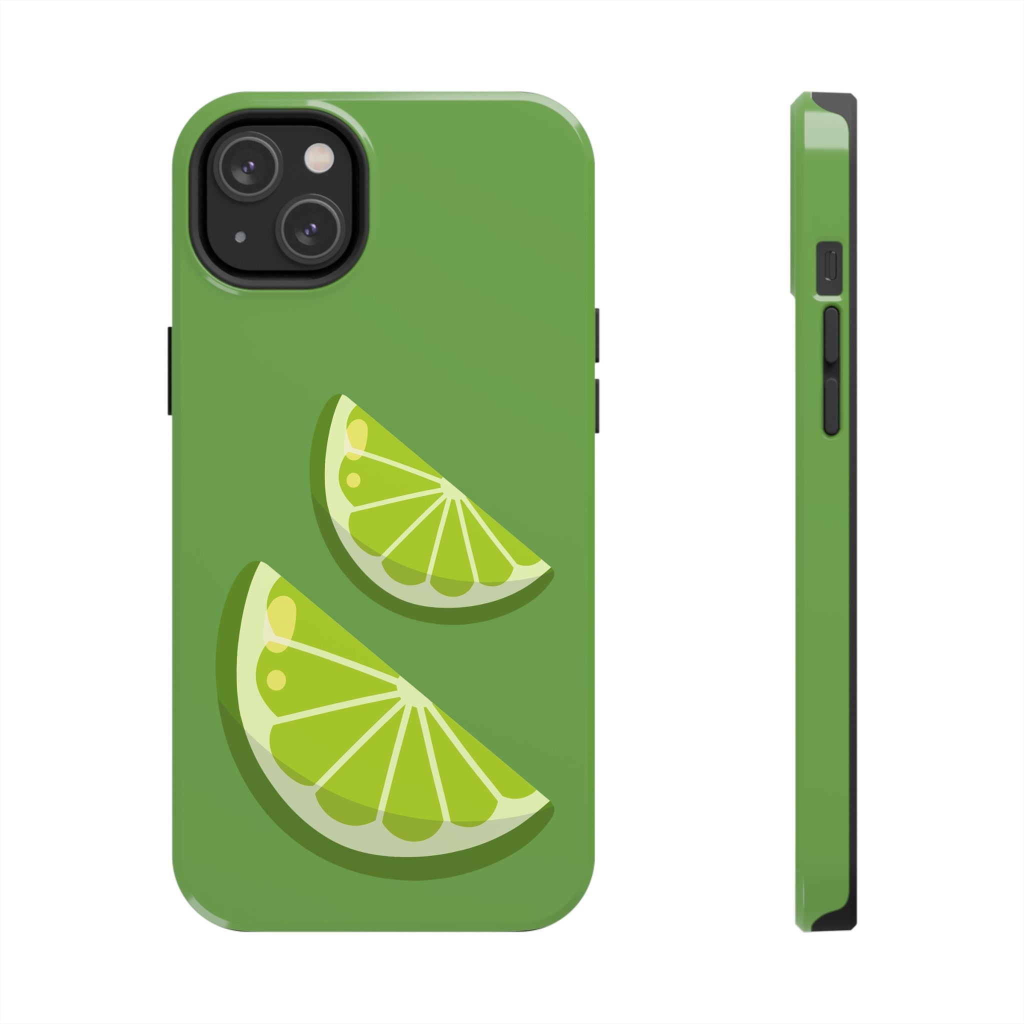 Lime Slice Tough Phone Case — Bright Green Citrus Protective Cover