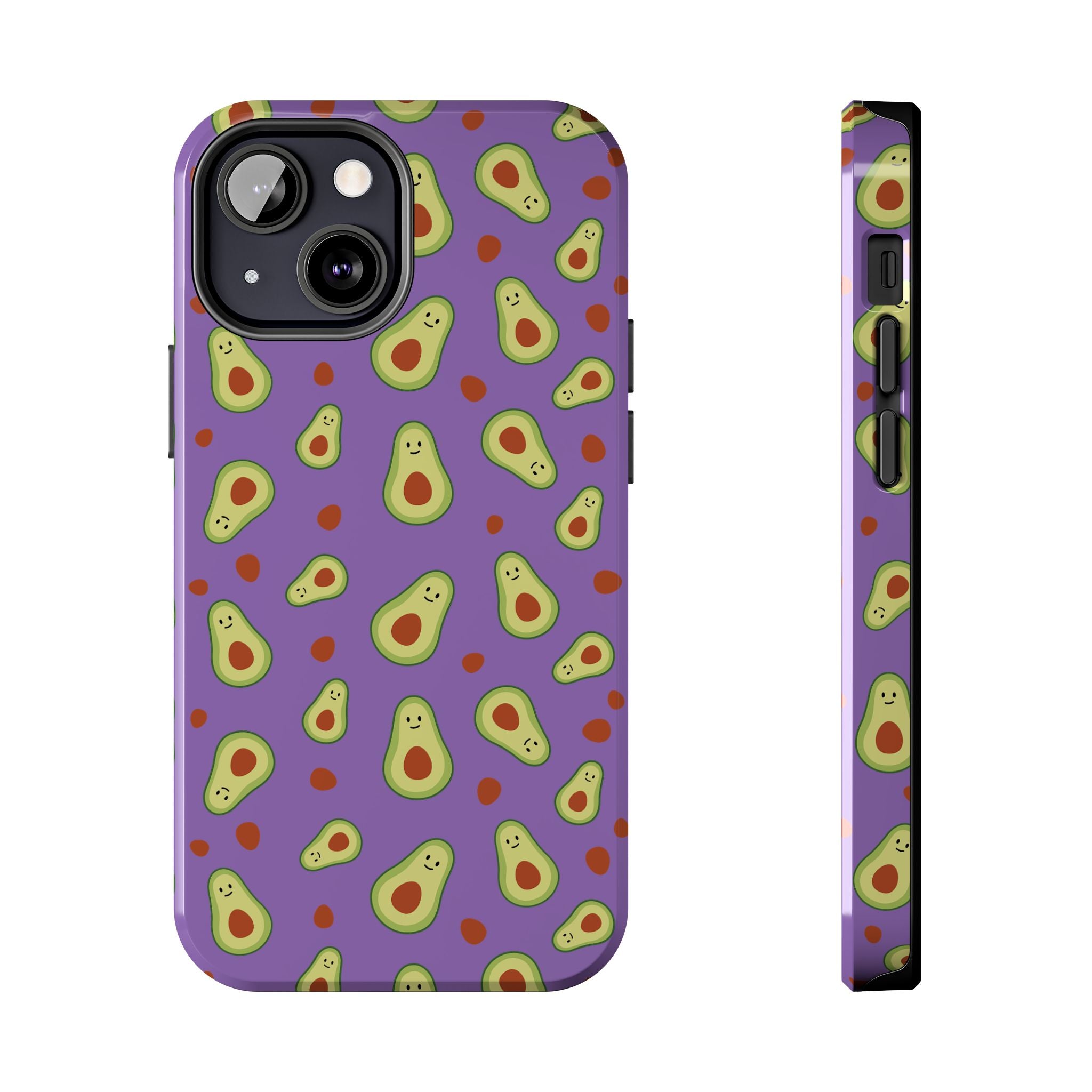 Avocado Pattern Tough Phone Case — Cute Purple Avocado Phone Cover