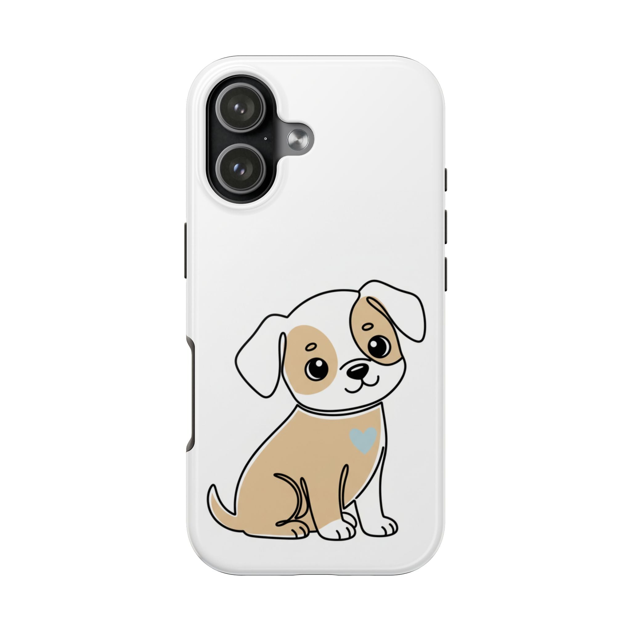 Cute Puppy Tough Phone Case – Cartoon Dog Protective Phone Cover