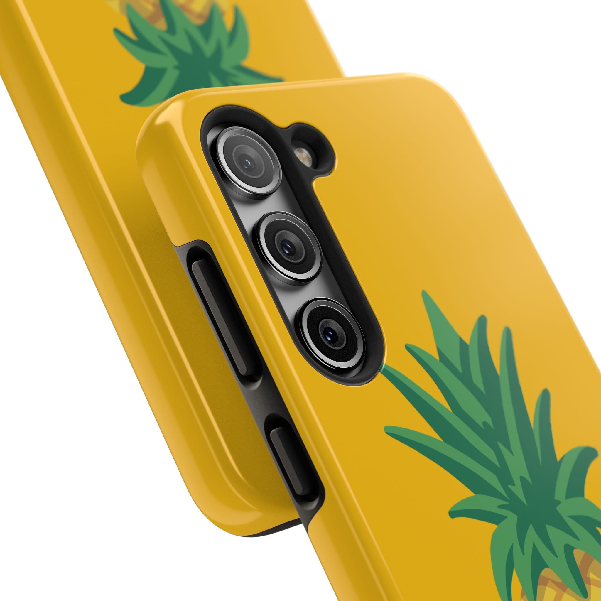 Pineapple Tough Phone Case — Bright Yellow Protective Phone Cover