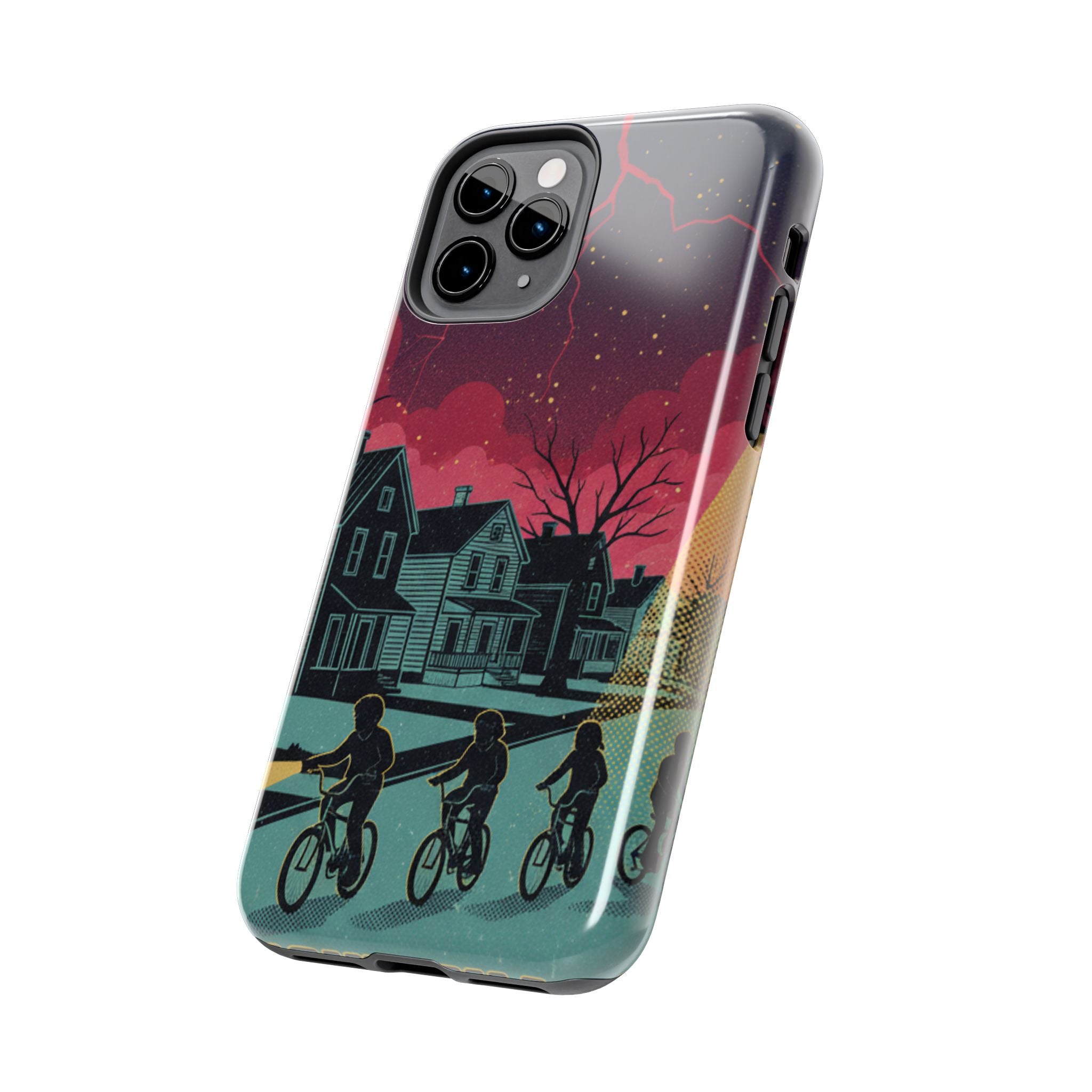 Tough Phone Case — Nostalgic Night Bike Ride Sky Design