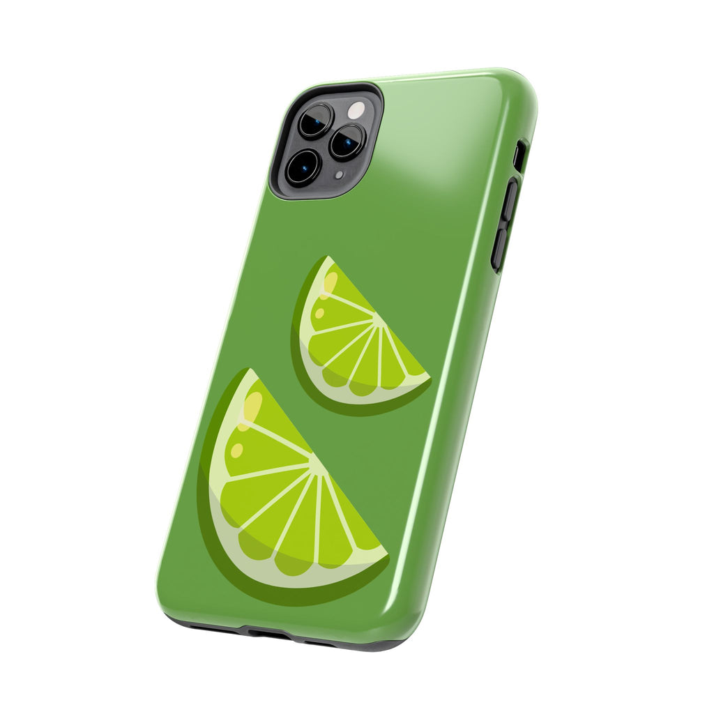 Lime Slice Tough Phone Case — Bright Green Citrus Protective Cover